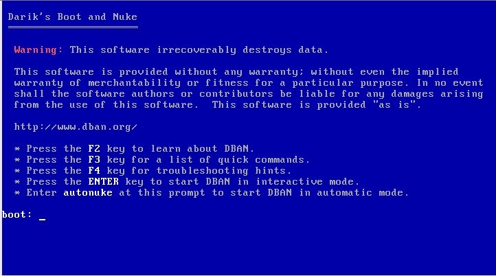 DBAN – Hard Drive Eraser (Bootable USB) – Nuke, Remove, Destroy, and Disk Wiper