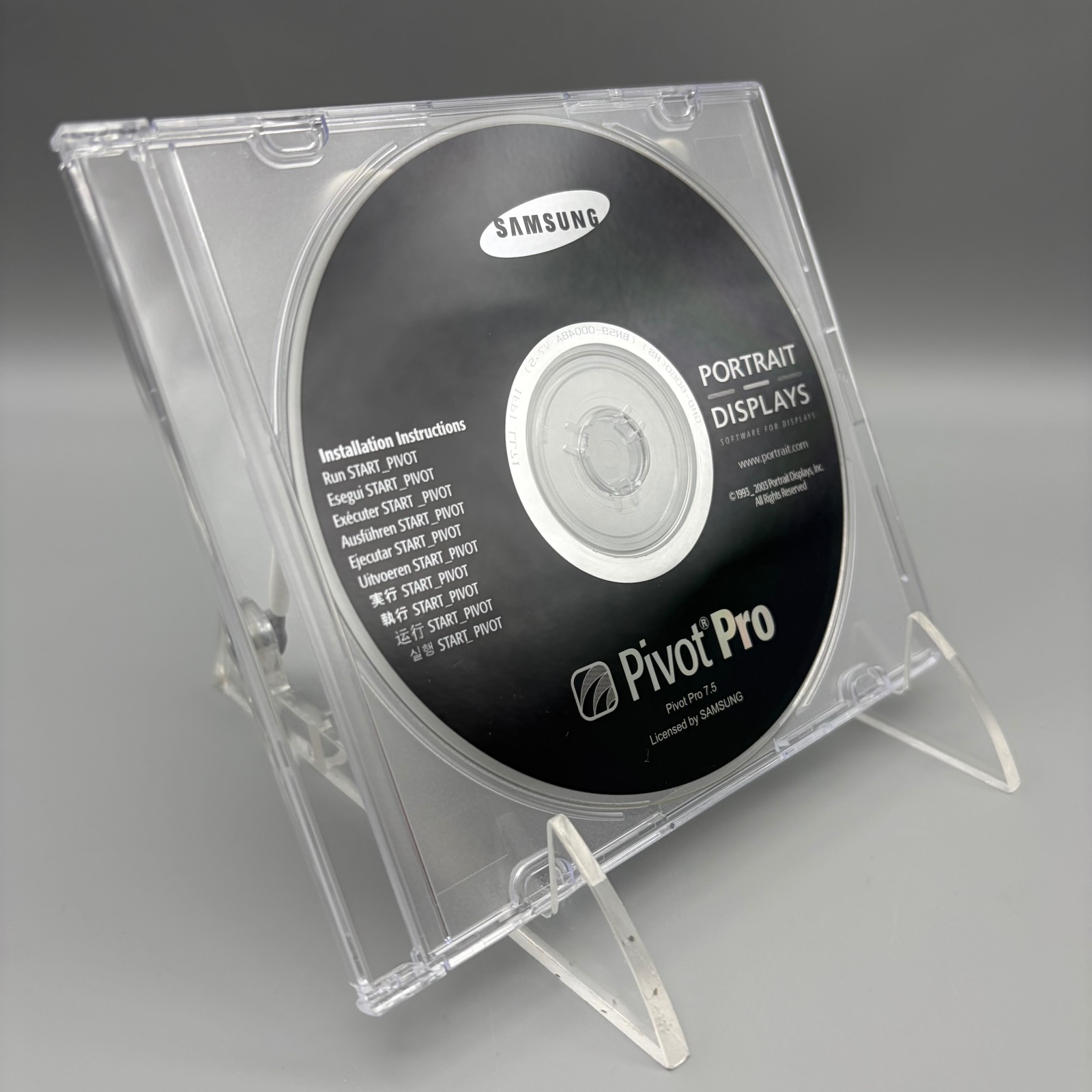 Vintage 2003 Samsung Pivot Pro 7.5 Utility Software CD-ROM Portrait Displays