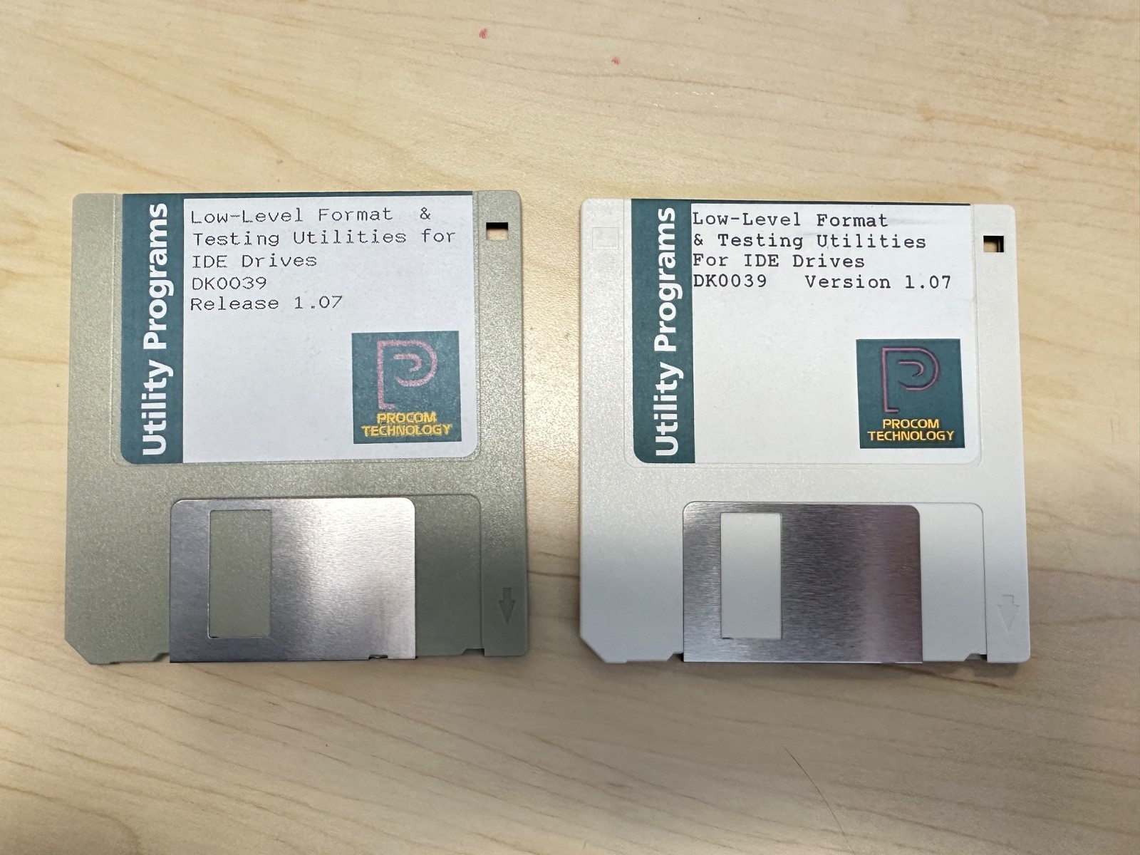Utility Programs for IDE Drives on 3.5 inch discs