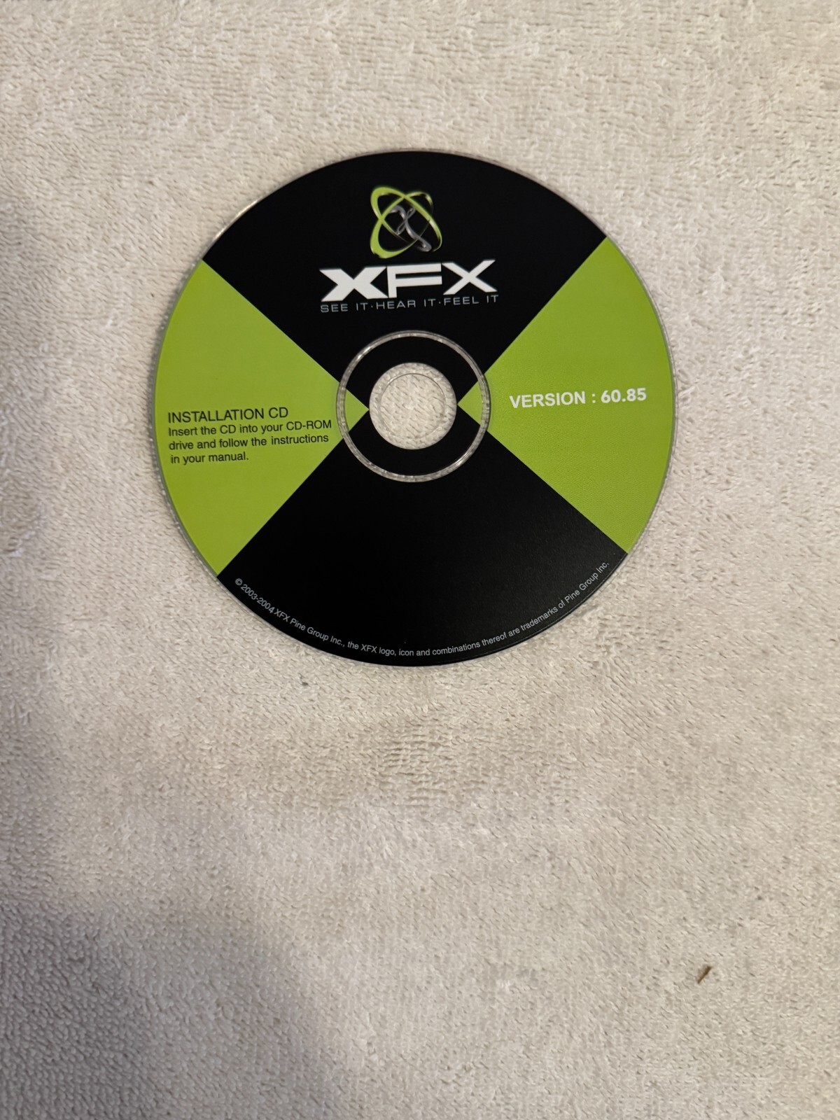 XFX DRIVER CD Version 60.85 Installation CD – CD ONLY!!!