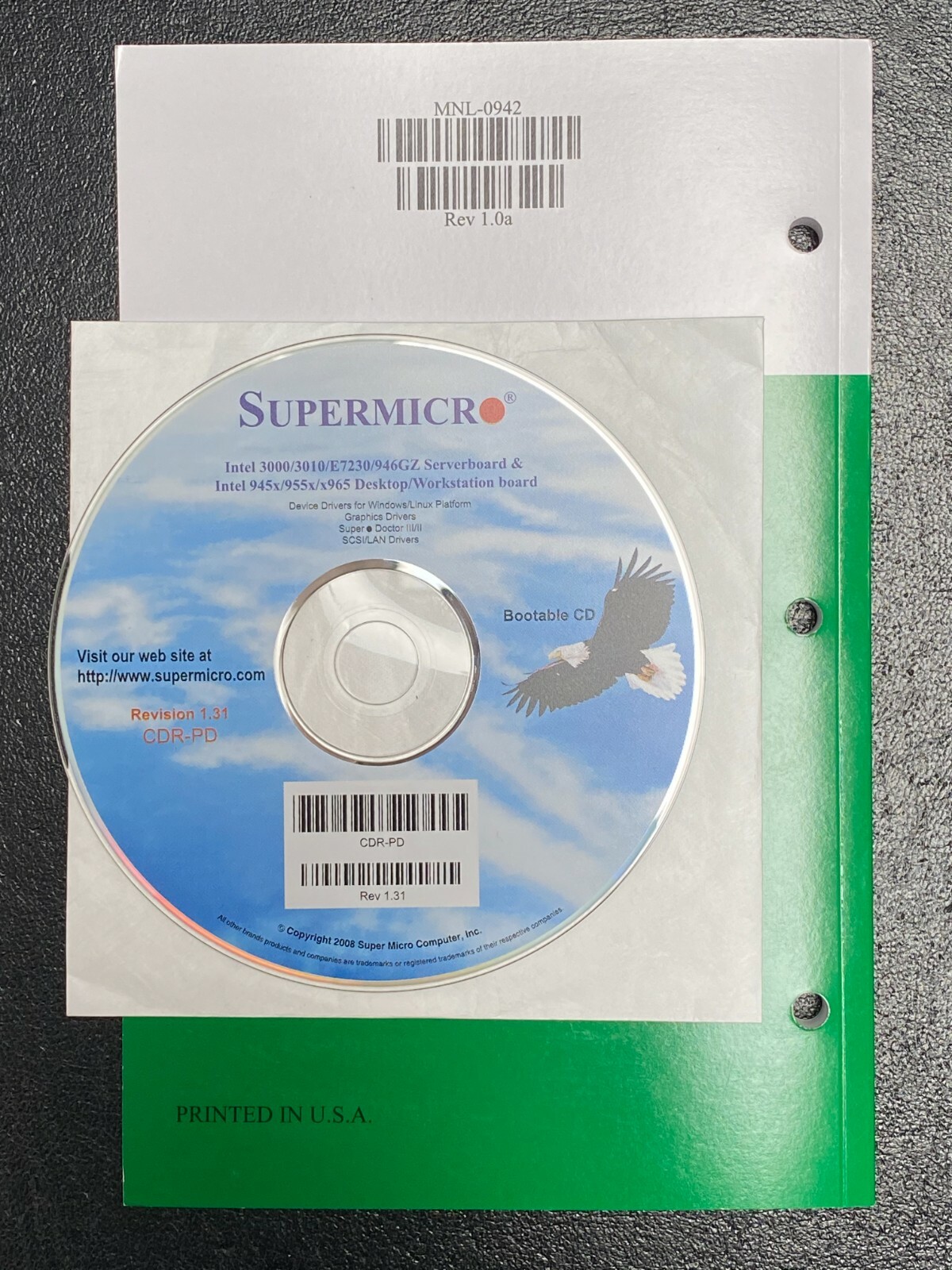 SuperMicro PDSMB-LN1, LN2, LN2+ User’s Manual Rev 1.0A Driver CD Rev 1.31