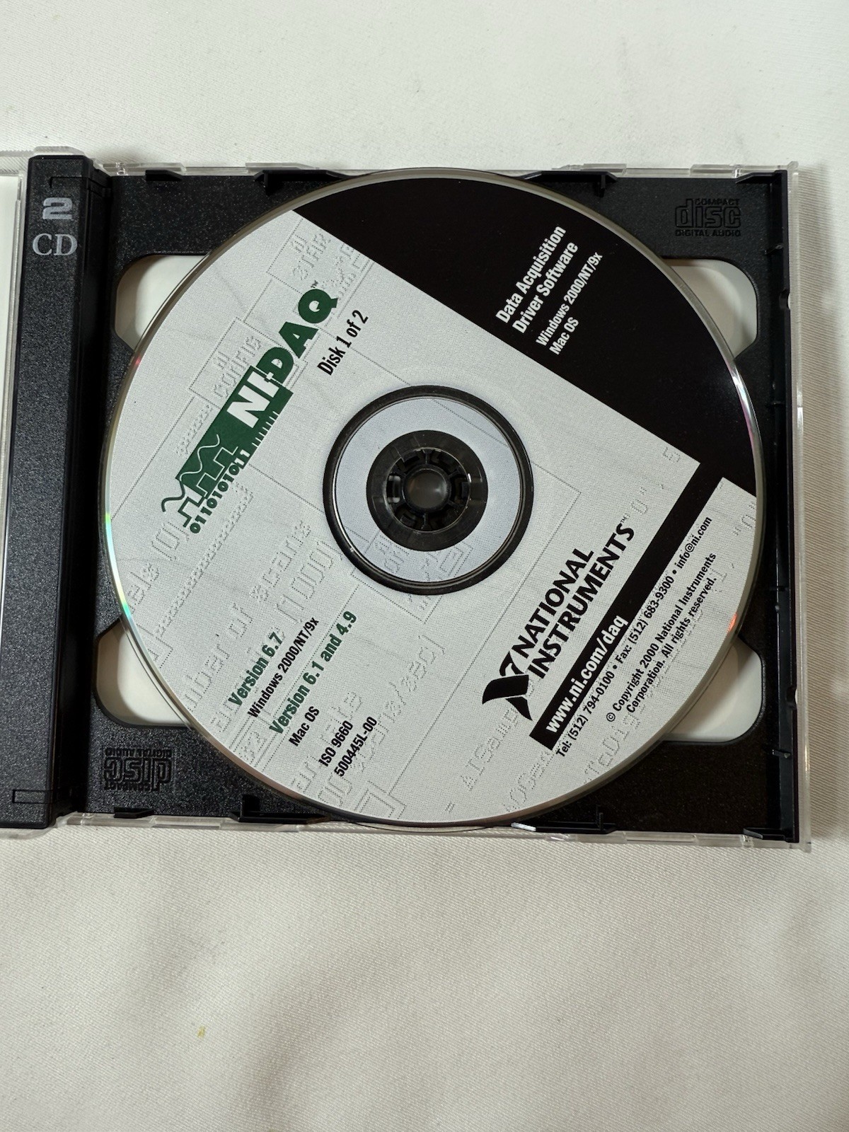 NI-DAQ Data Acquisition Driver Software 2-Disc Set – Windows 2000/NT/9x, Mac OS