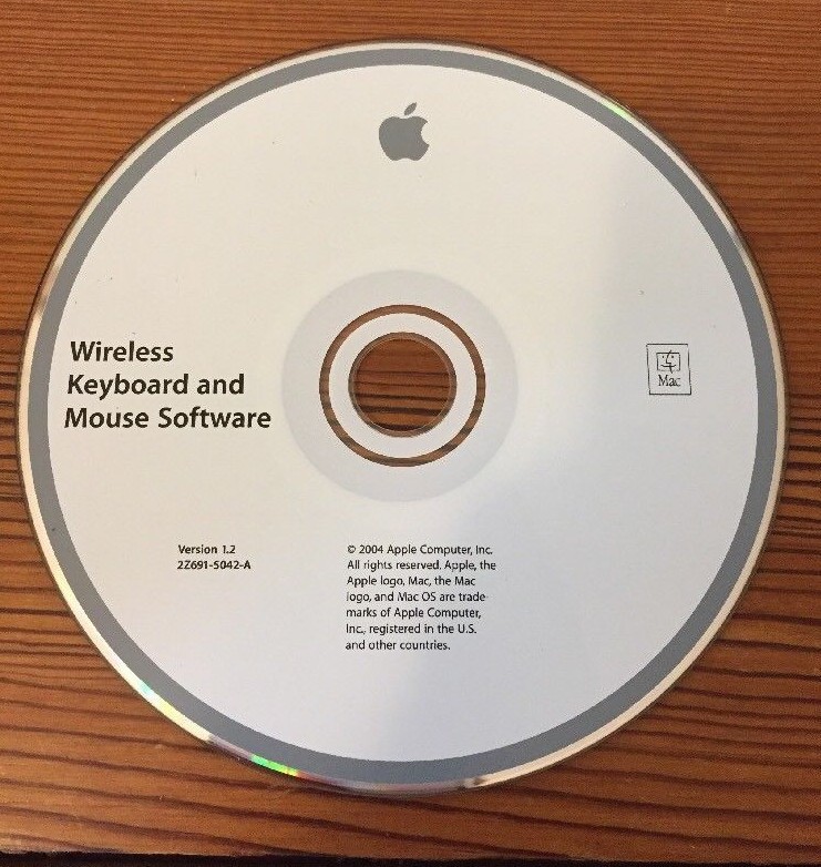 2004 Macintosh Mac Wireless Keyboard Mouse v1.2 Software Install CD Disc