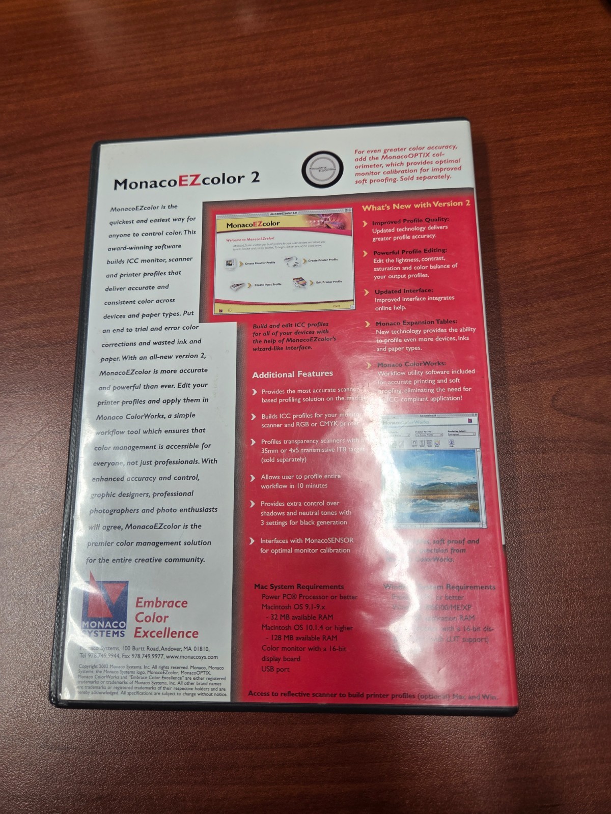 Monaco EZ Color 2 Windows and Mac CD Version 2.6 2003