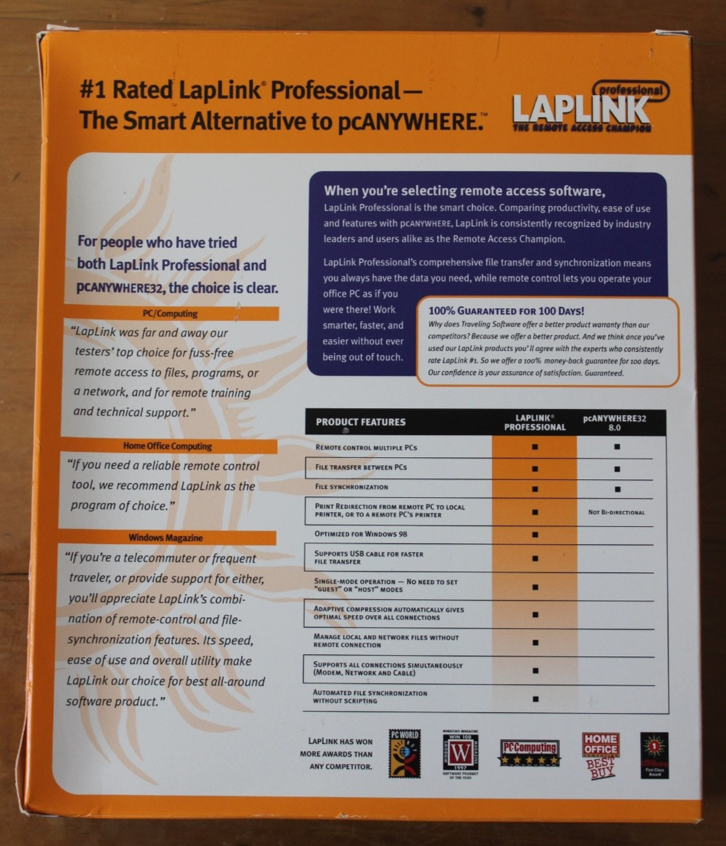 Vintage Professional LapLink For Remote Access For Windows 95/98/NT/3.1 – In Box