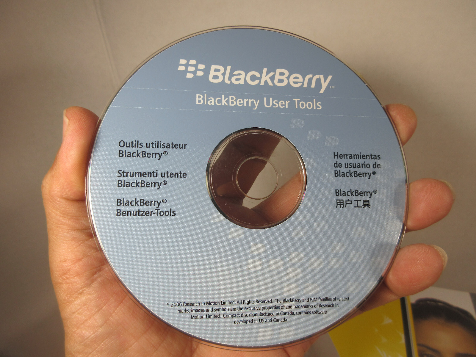 BlackBerry User Tools 2007 manual cd-rom software cable charger No Cell Phone