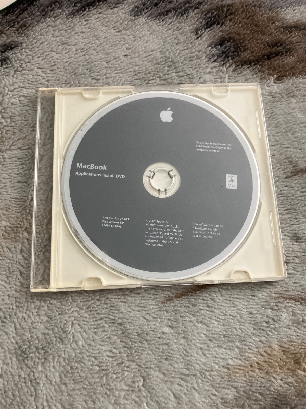2009 Macintosh Mac MacBook Applications Software Installation DVD Version 1.0
