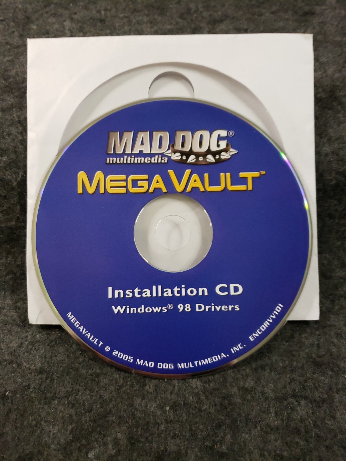 Mad Dog Installation CD (2003) DISC ONLY for Win 98 CD ……………..(CAB1S1)