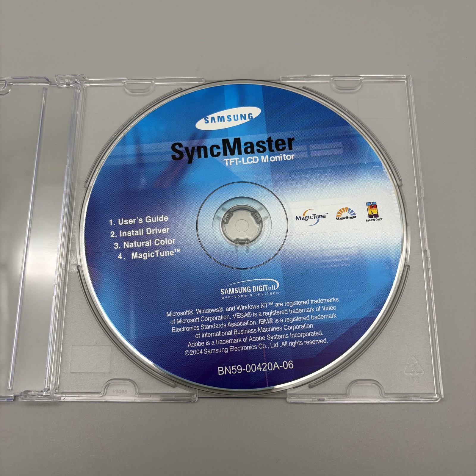 Vintage 2004 Samsung SyncMaster TFT-LCD Monitor Driver CD-ROM MagicTune Software
