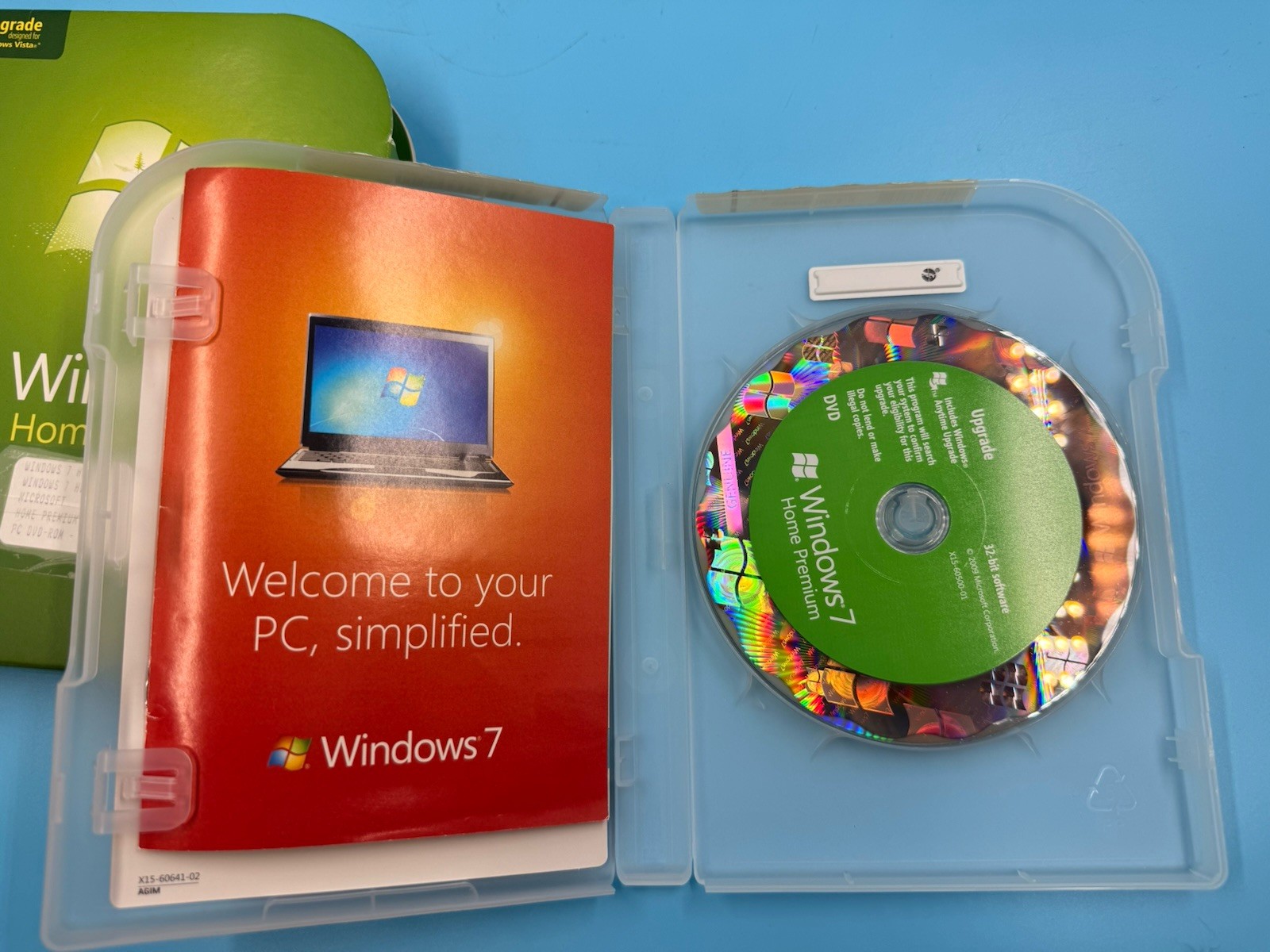 Microsoft Windows 7 Home Premium 32 Bit Only DVD w/Product Key