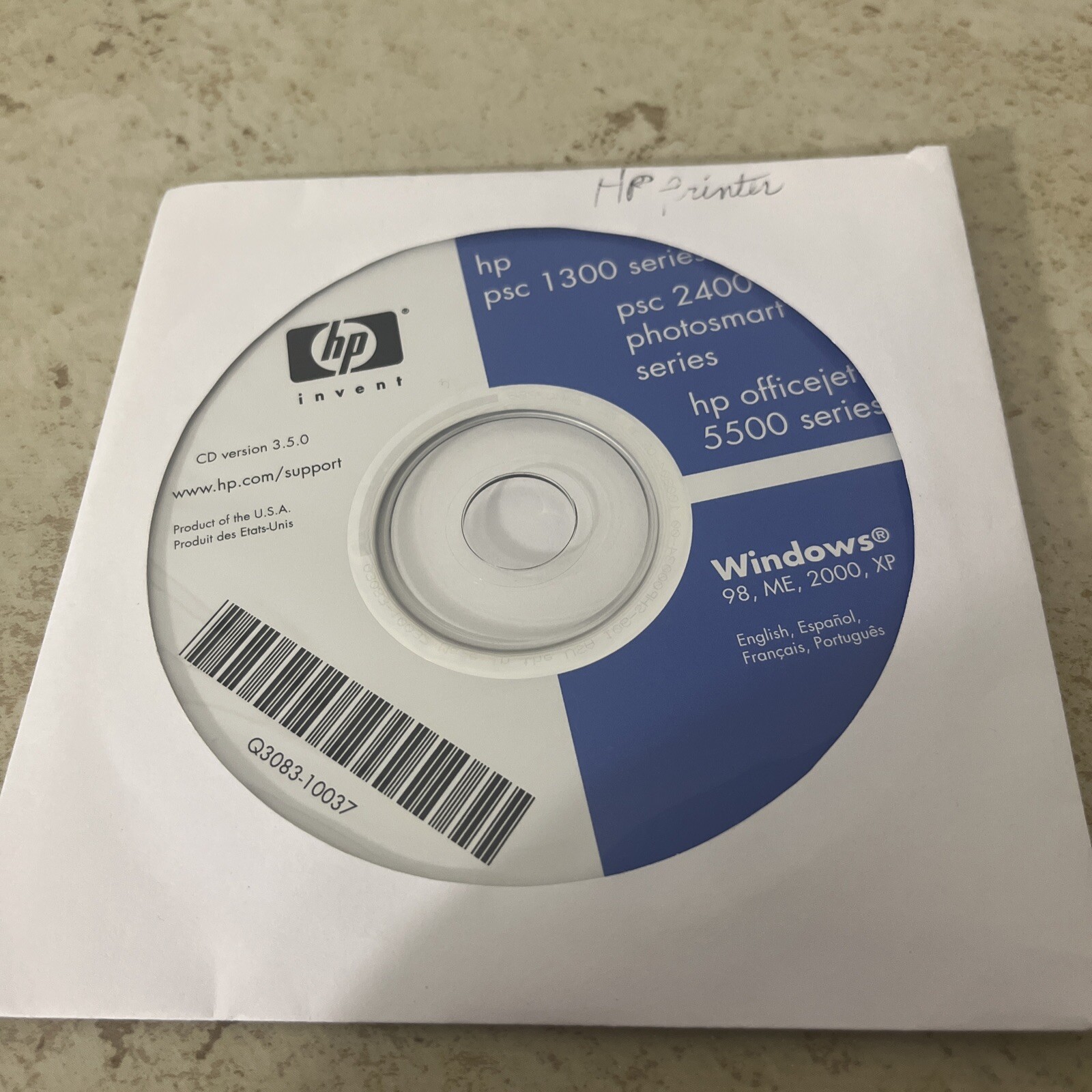 HP PSC 1300 Series, PSC 2400 Photosmart, Officejet 5500 Install CD Windows OS