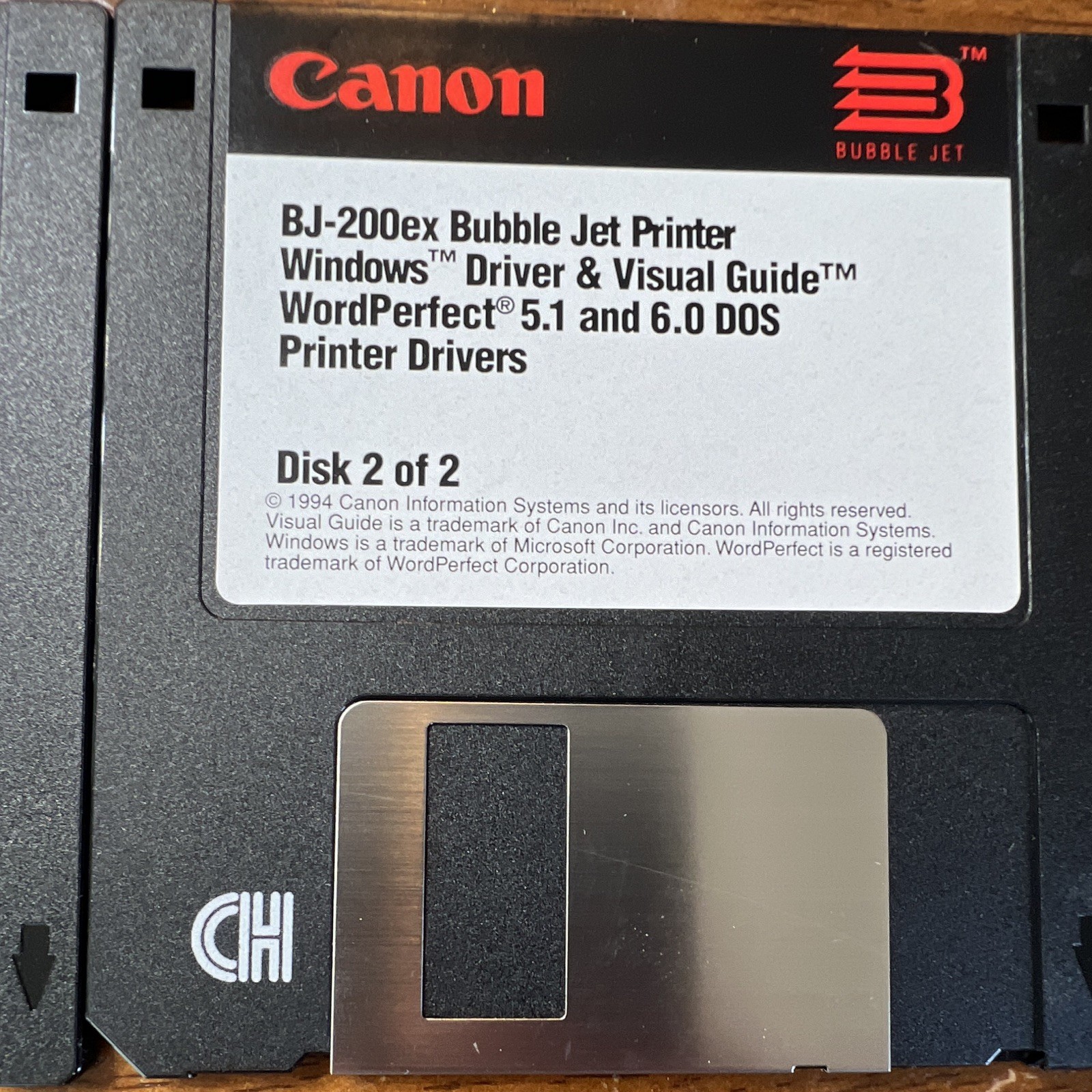 Canon BJ-200ex Bubble Jet Printer Drivers & Visual Guide 3.5″ Floppy Win/DOS
