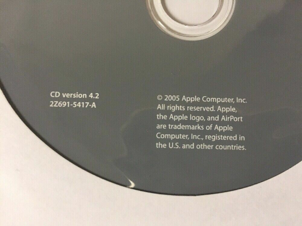 2005 Macintosh Mac AirPort Extreme Version 4.2 Software Installation CD-ROM