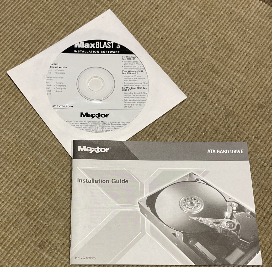 MaxBlast 3 MAXTOR Windows 98/Me/2000/XP Software Max Blast PC Computer Software