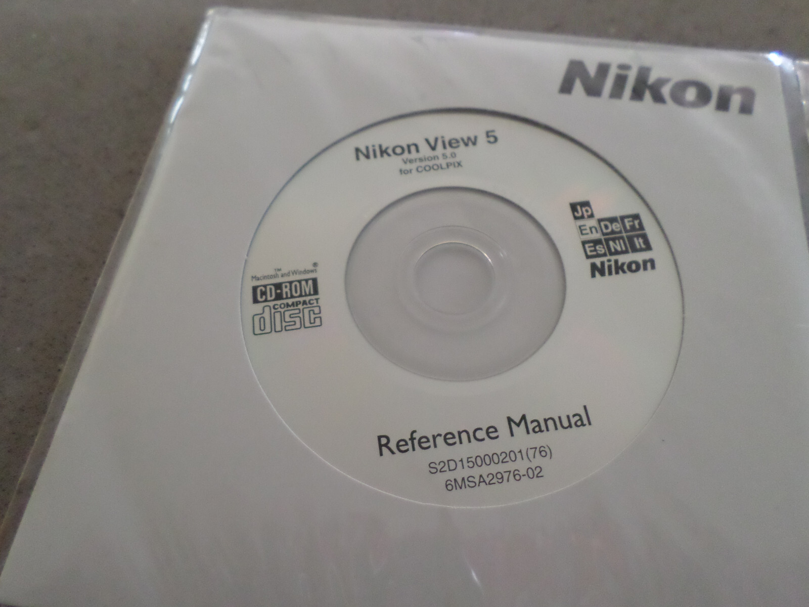 Nikon Picture Project 1.7 View 5 5.0 Reference Manual Disc – 2 Discs