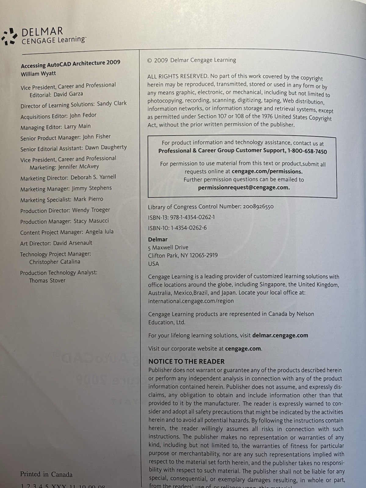 Accessing AutoCAD Architecture 2009 by William G. Wyatt Textbook w/o CD-ROM