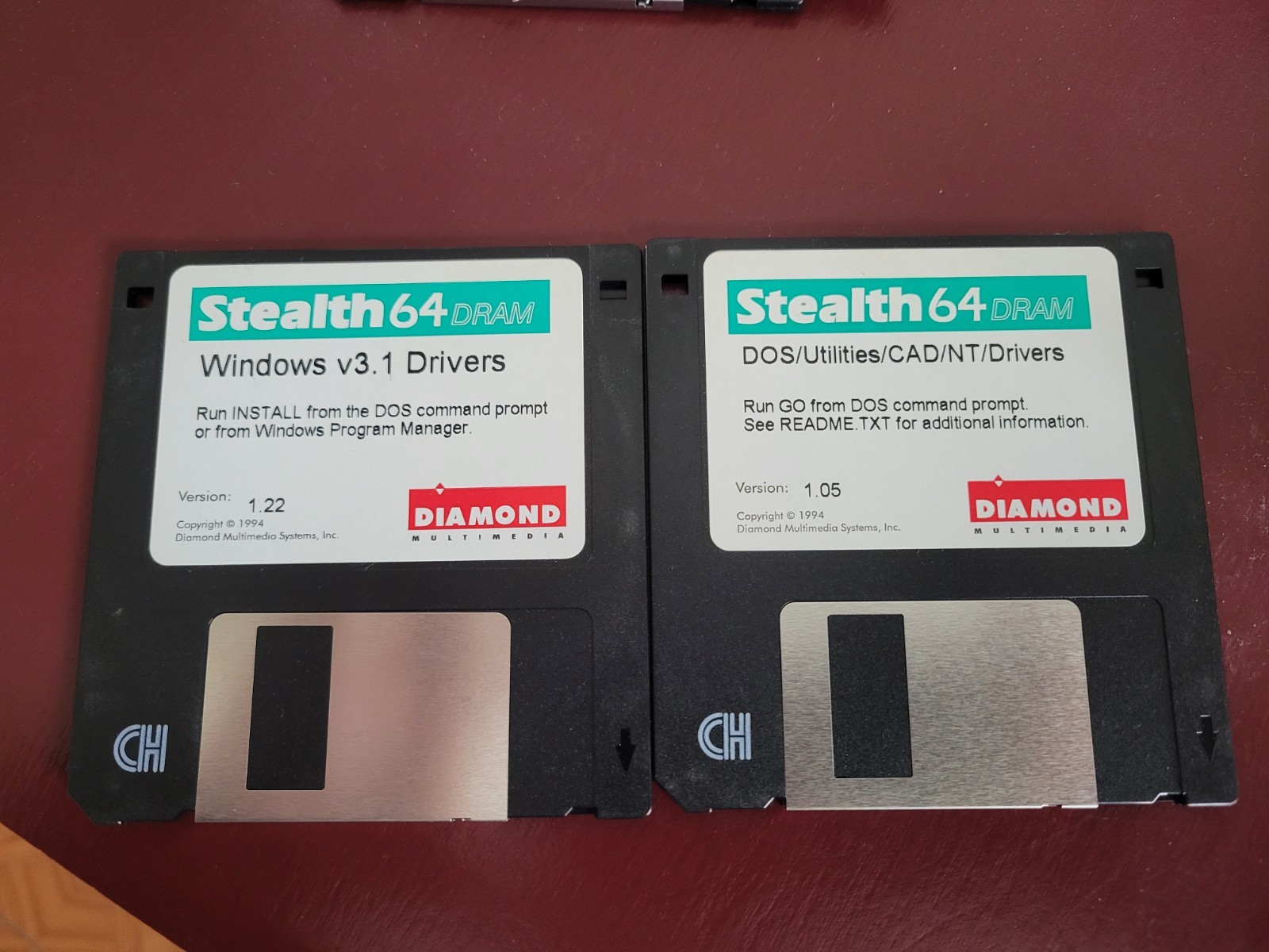 Stealth 64 Dram – 2 Pack Floppy Disc Drivers – Factory Sealed – Vintage 1994
