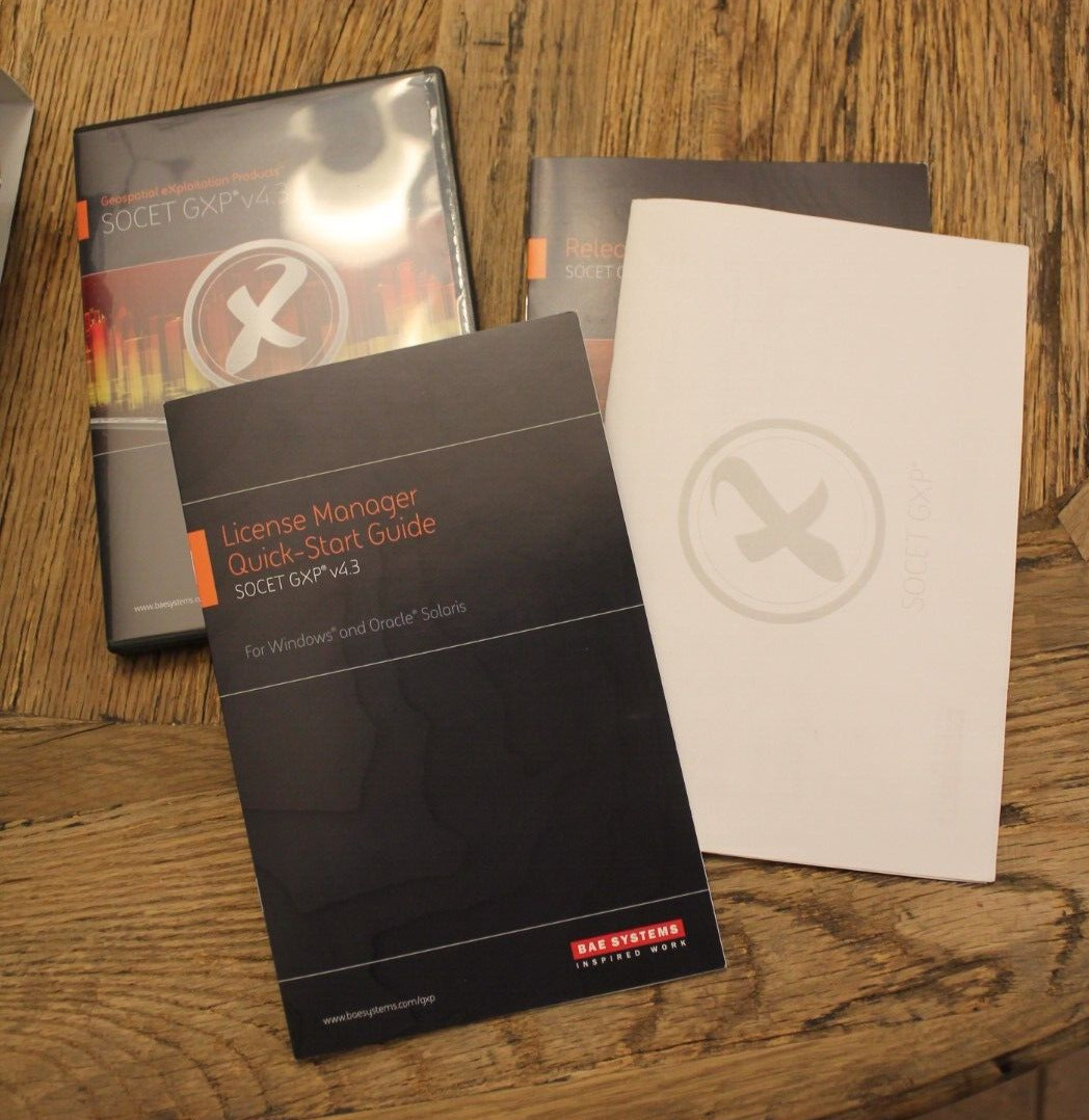 Socet GXP V4.3 Geospatital eXploitation Products CD Installation DIsk set