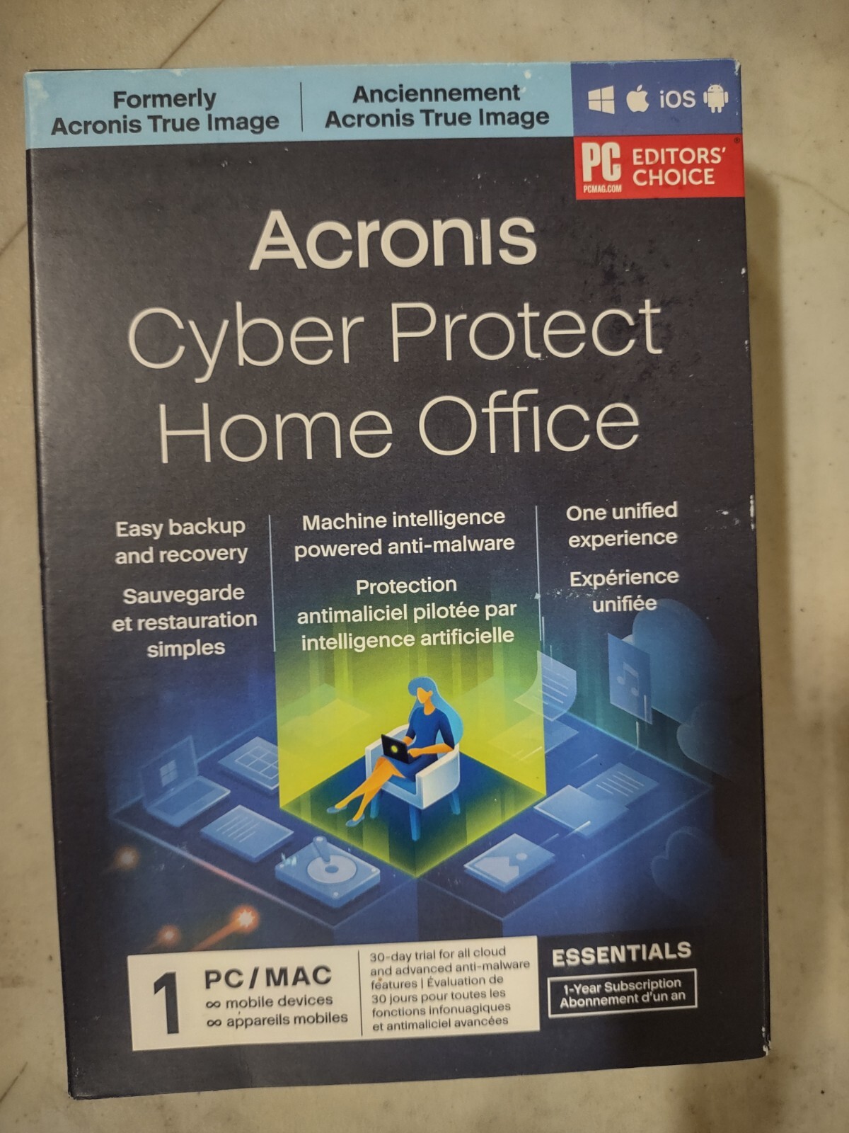 Acronis Cyber Protect Home Office 1 PC/MAC – Essentials version
