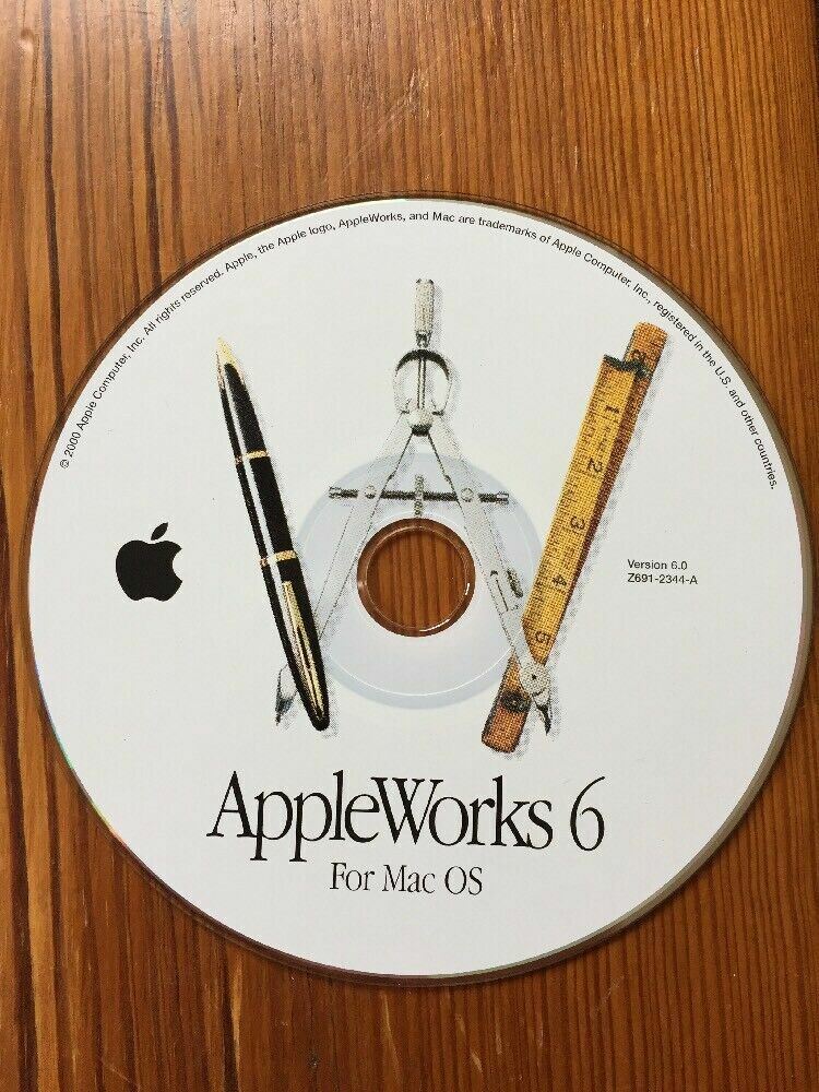 2000 Macintosh AppleWorks 6 For Mac OS Version 6.0 Installation CD W/ Manuals