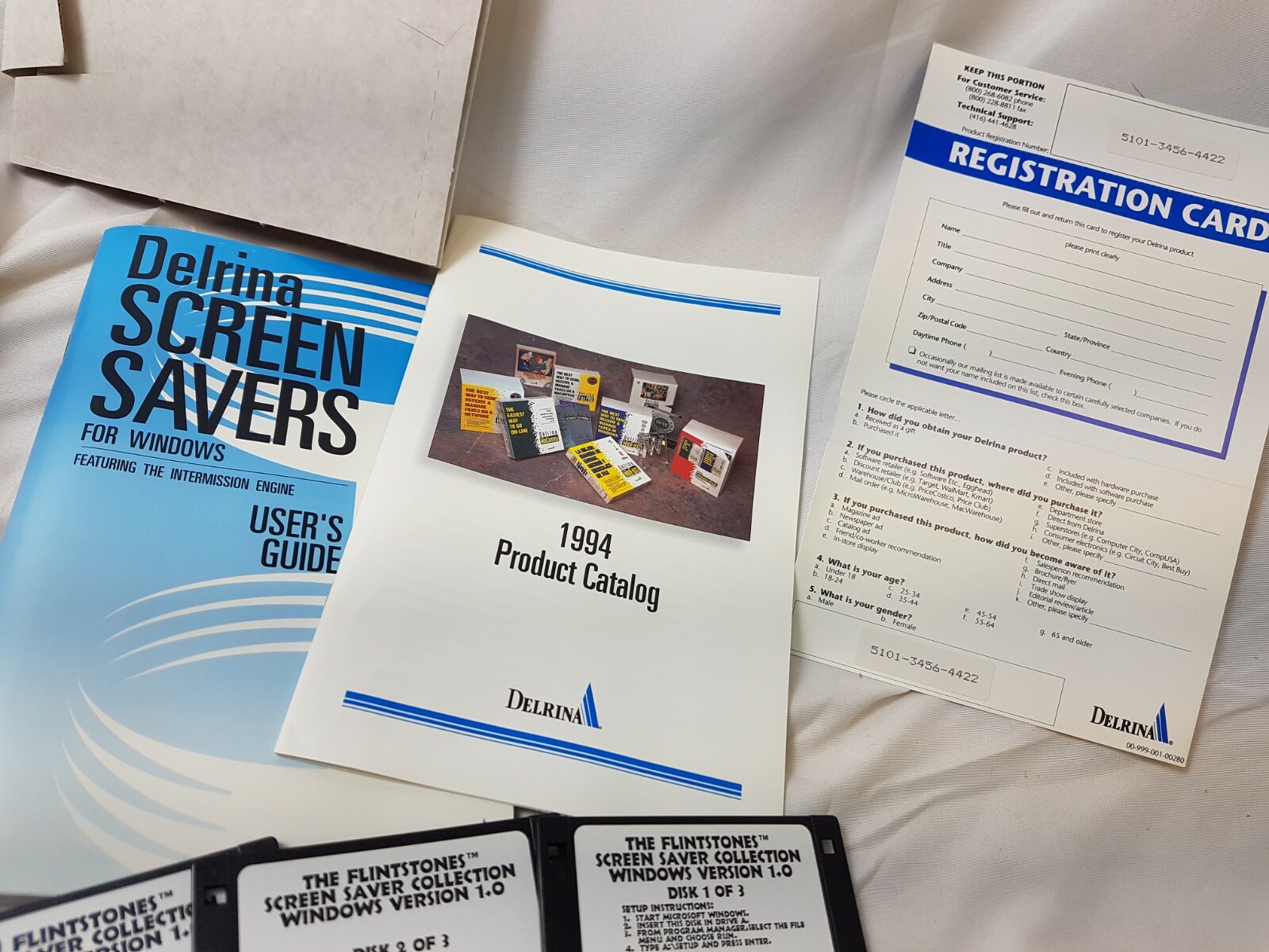 Flintstones Screen Saver Collection Big Box 1994 PC computer complete