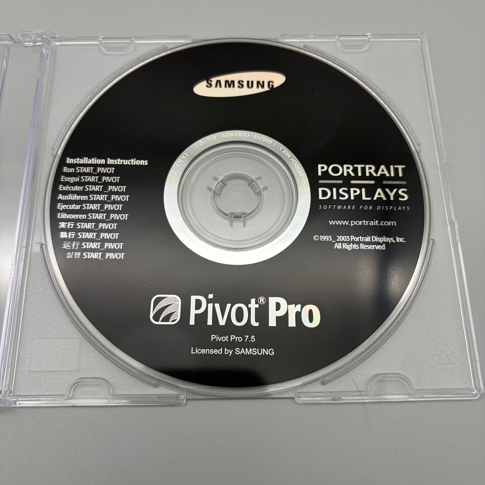 Vintage 2003 Samsung Pivot Pro 7.5 Utility Software CD-ROM Portrait Displays