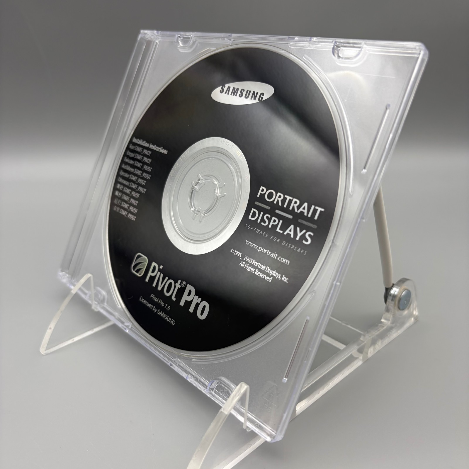 Vintage 2003 Samsung Pivot Pro 7.5 Utility Software CD-ROM Portrait Displays