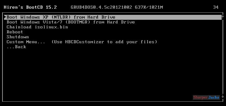 Hiren’s Boot CD 15.2 Bootable Utility Toolkit PC Diagnostics Repair Optimization