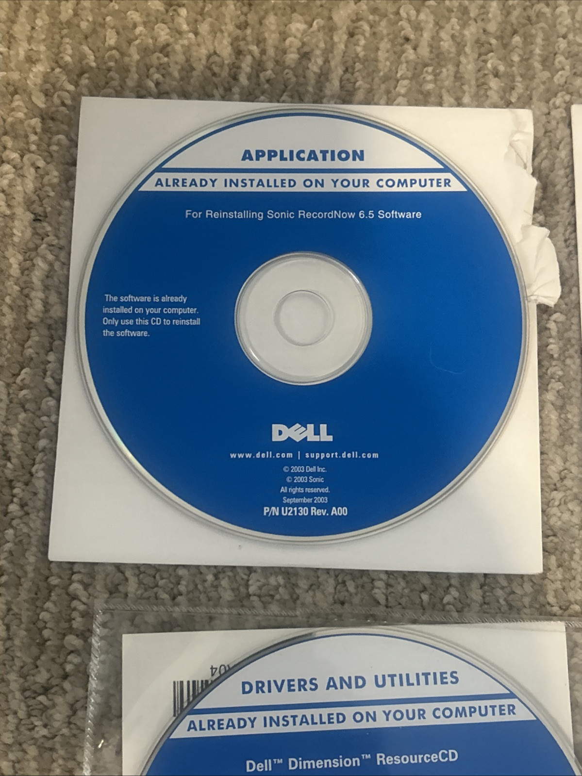 Dell Drivers & Applications CD Set For Windows XP Operating System 6 CDs Total