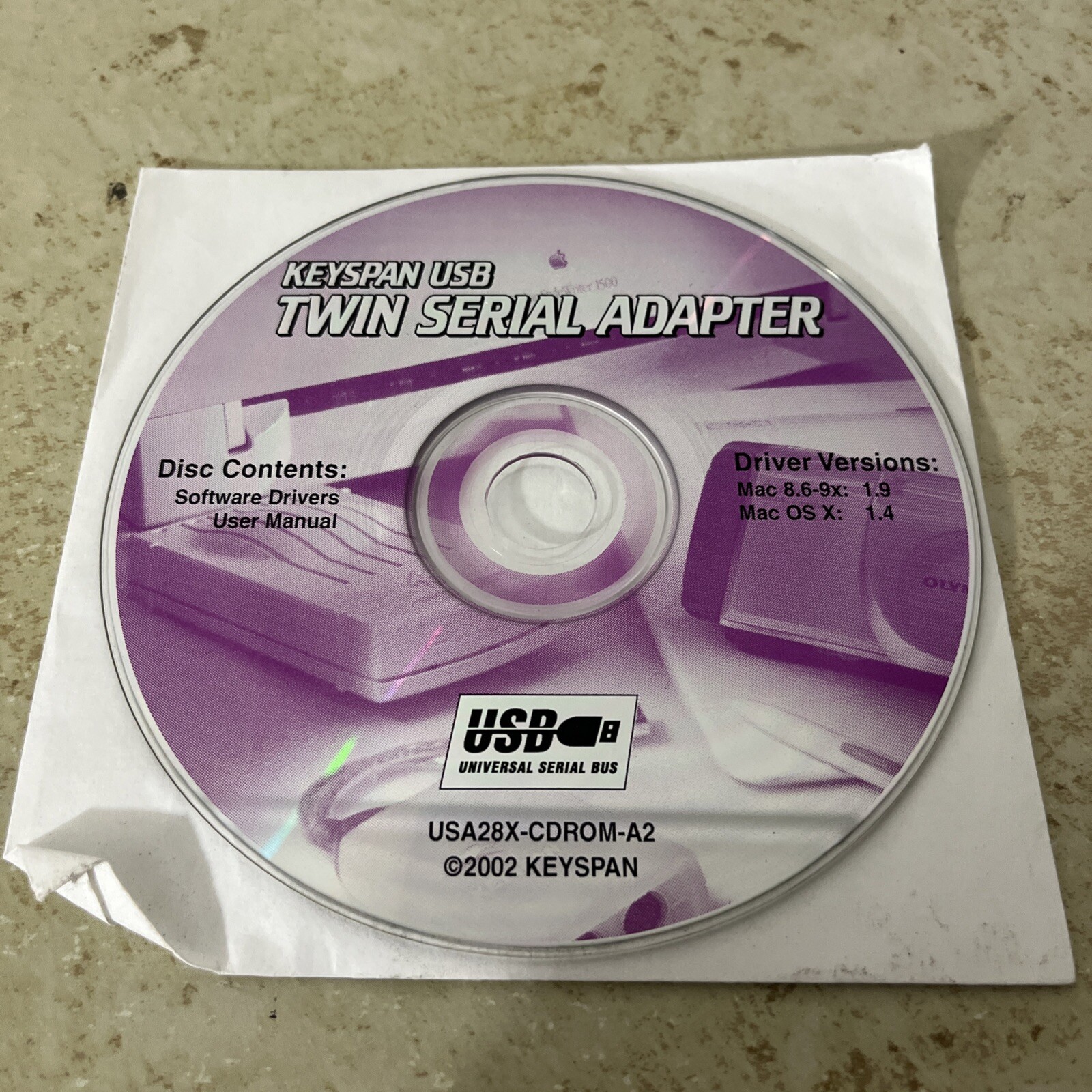 Keyspan USB Twin Serial Adapter Drivers & Manual Installation CD-ROM for Mac OS
