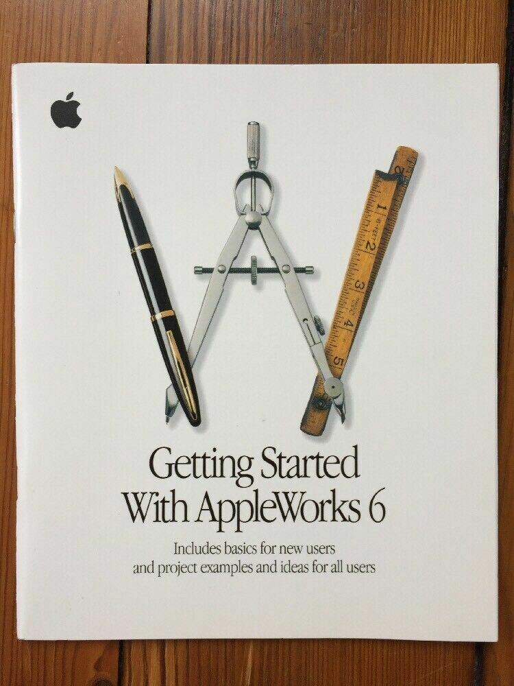 2000 Macintosh AppleWorks 6 For Mac OS Version 6.0 Installation CD W/ Manuals