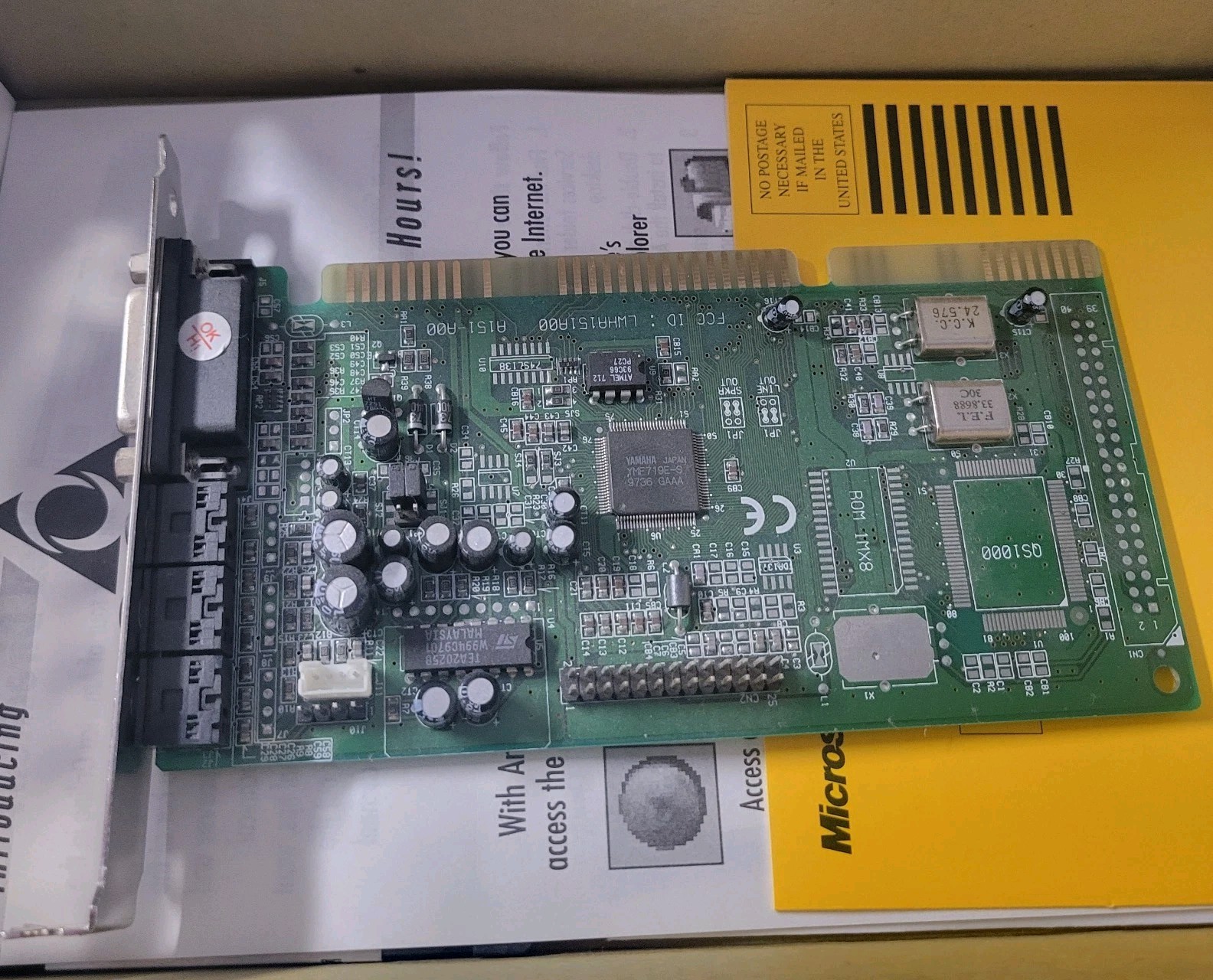 Jaton Video 57P Box w/ Paperwork, Discs and LWHA151A00 ISA Sound Card