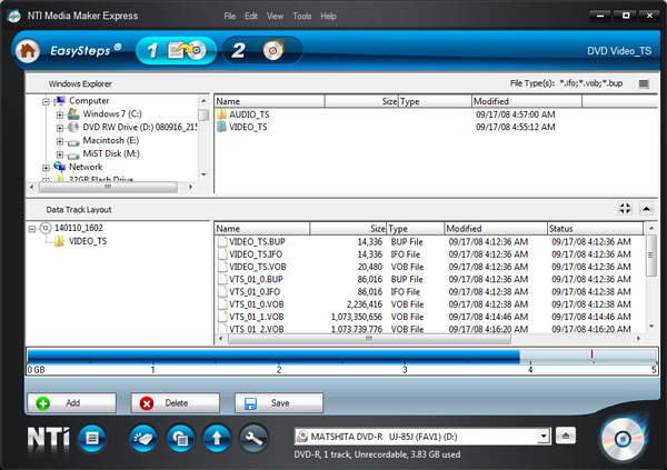 NTI Media Maker Express, CD DVD Burning for Win 11/10/8/7,Vista or XP SP3 (1 PC)