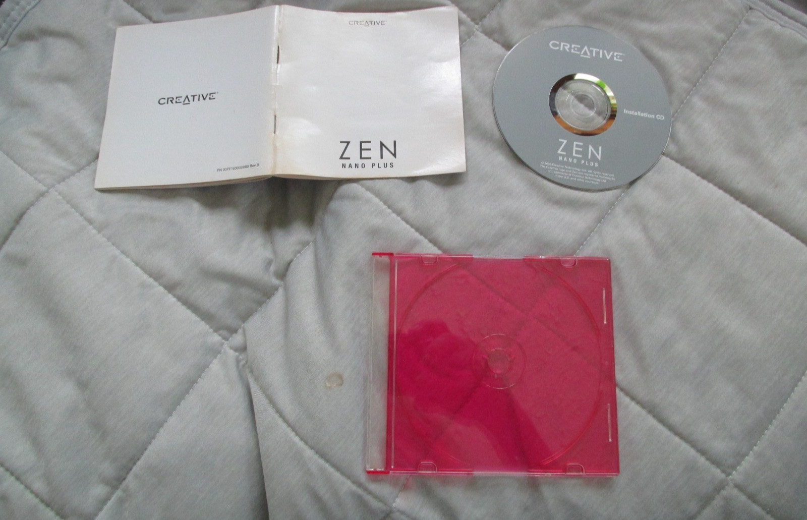Creative Zen Nano Plus Installation CD Software Driver Disc 2005 with manual