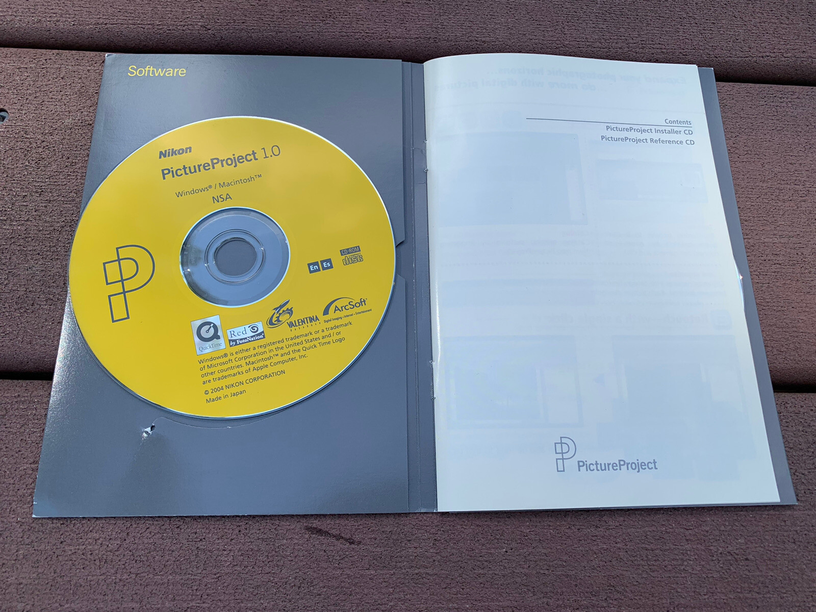Nikon Picture Project 1.0 Windows & Mac CD-Rom & Reference Manual Disc – 2 Discs
