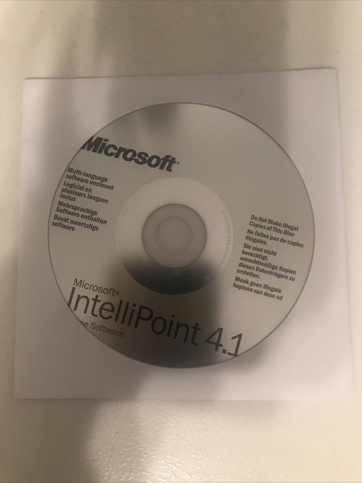 Microsoft Intellipoint 4.1 Software Mouse Drivers Installation CD-ROM