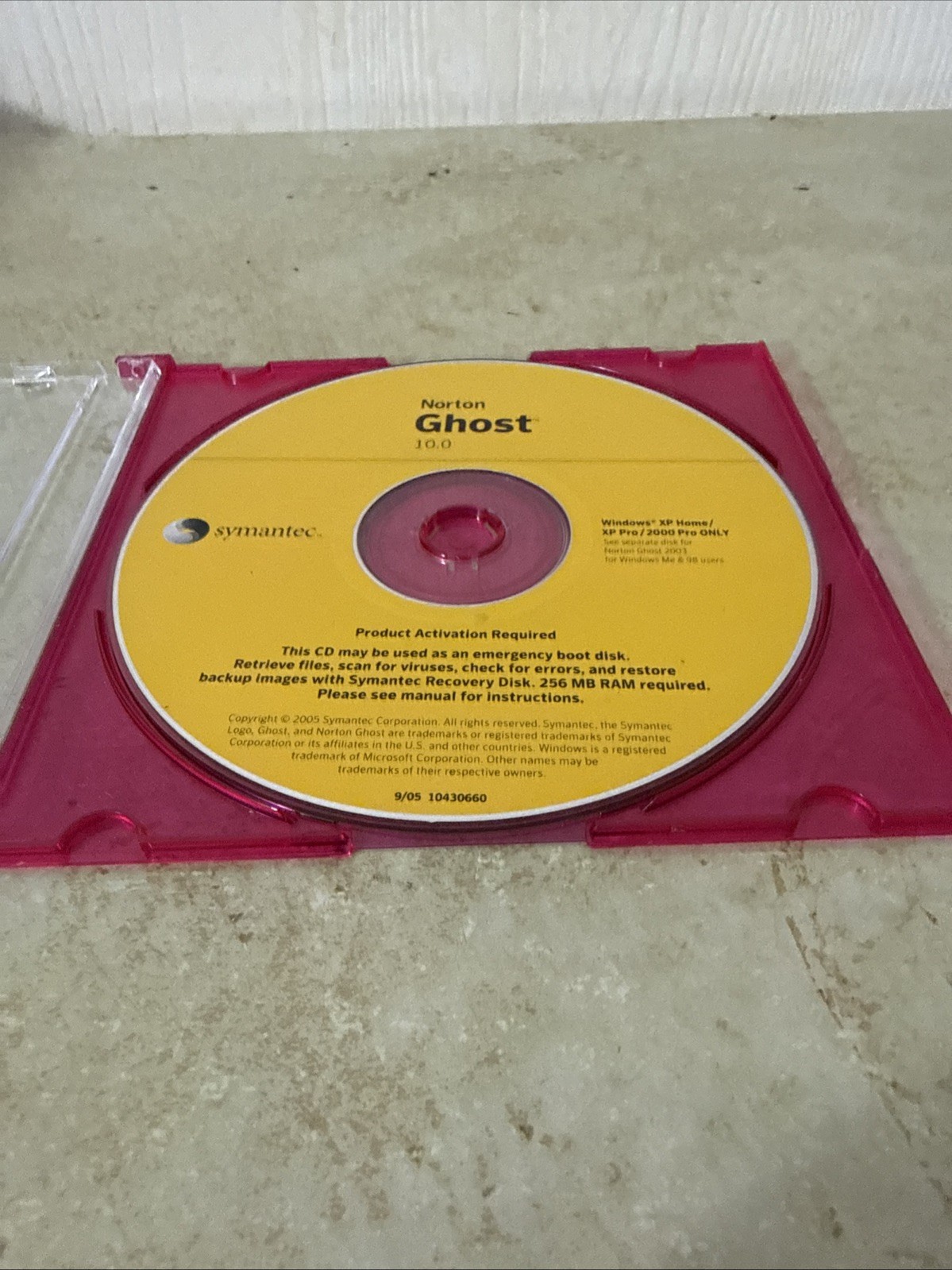 Norton Ghost 10.0 Dvd/CD Rare Vinatge Disc Only