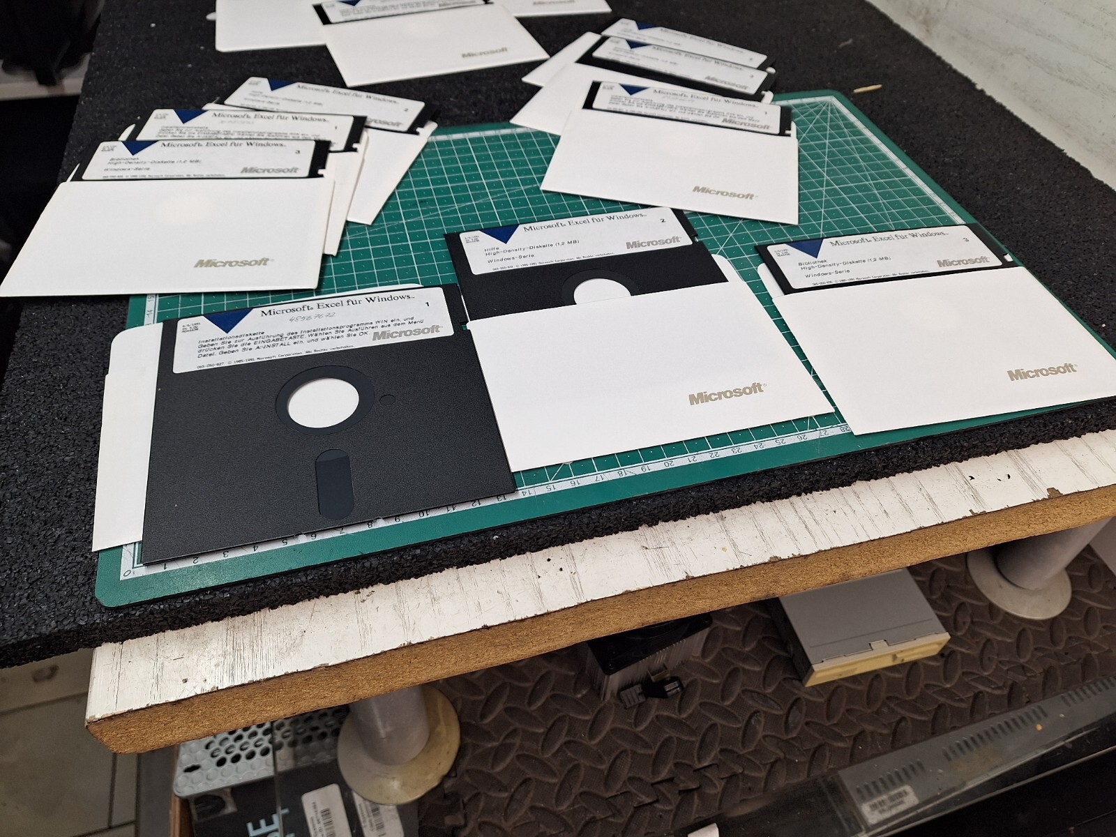 Lot 3 Microsoft Excel 5.25″ German Vintage PC Windows Collection Floppy Disks