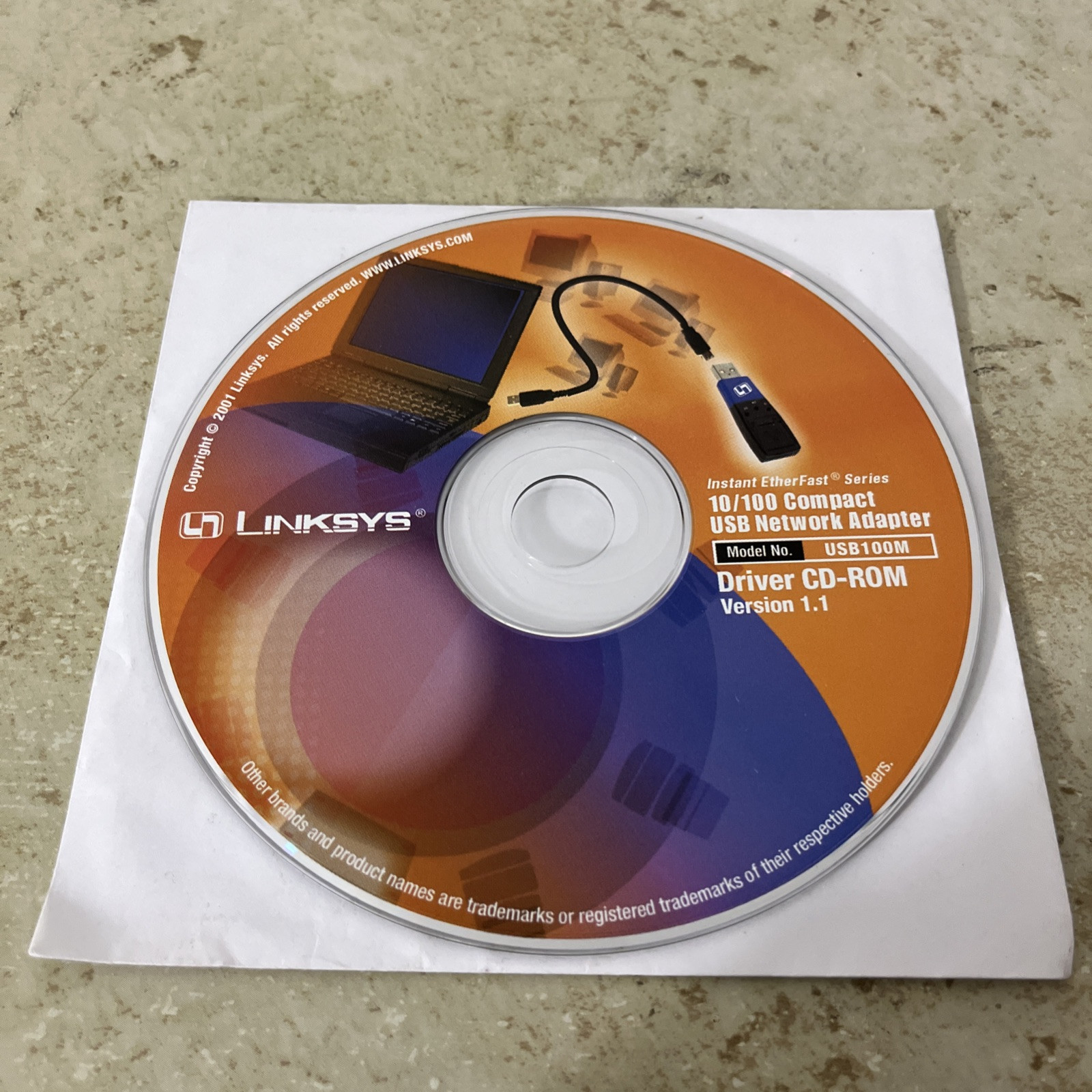 Linksys 10/100 Compact USB Network USB100M Drivers CD Only