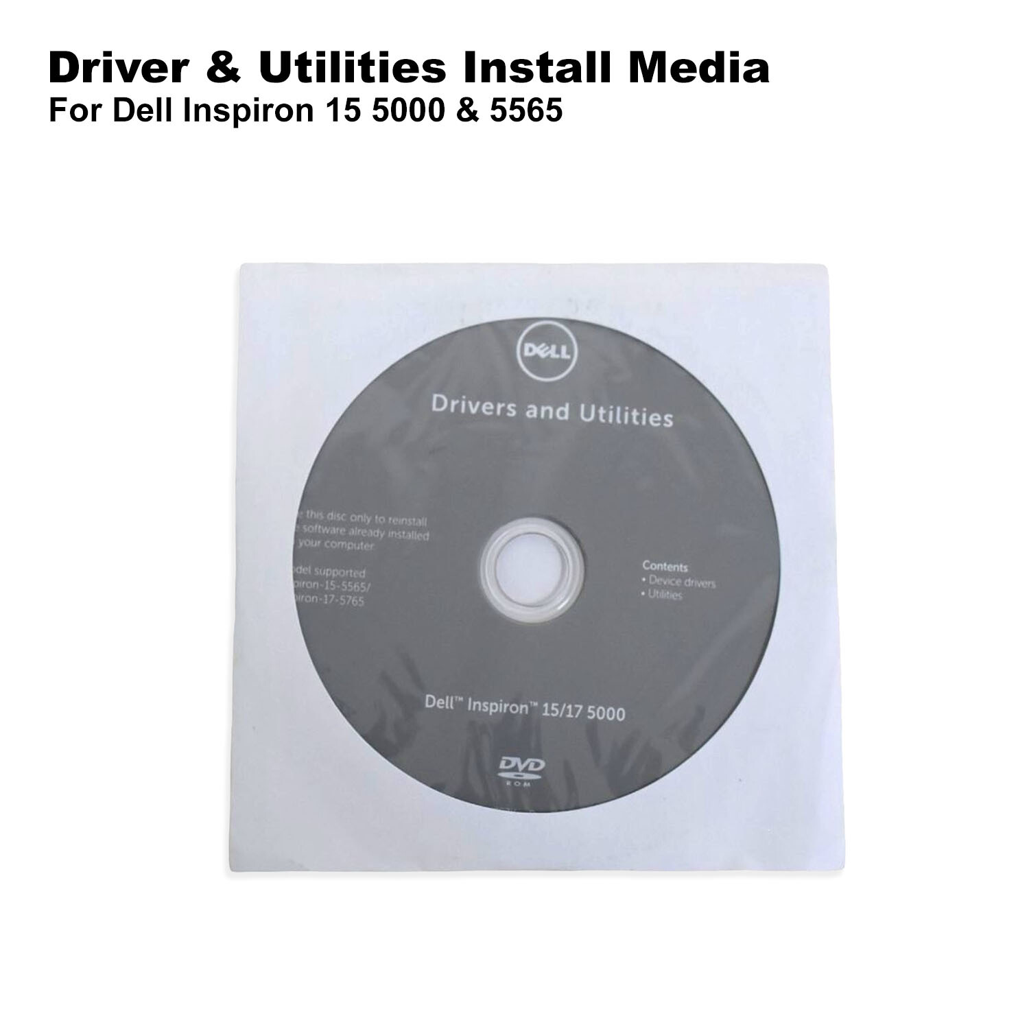 OEM Dell P36RJ Driver and Utilities DVD for Inspiron 15/17 5000 5565 5765 0P36RJ