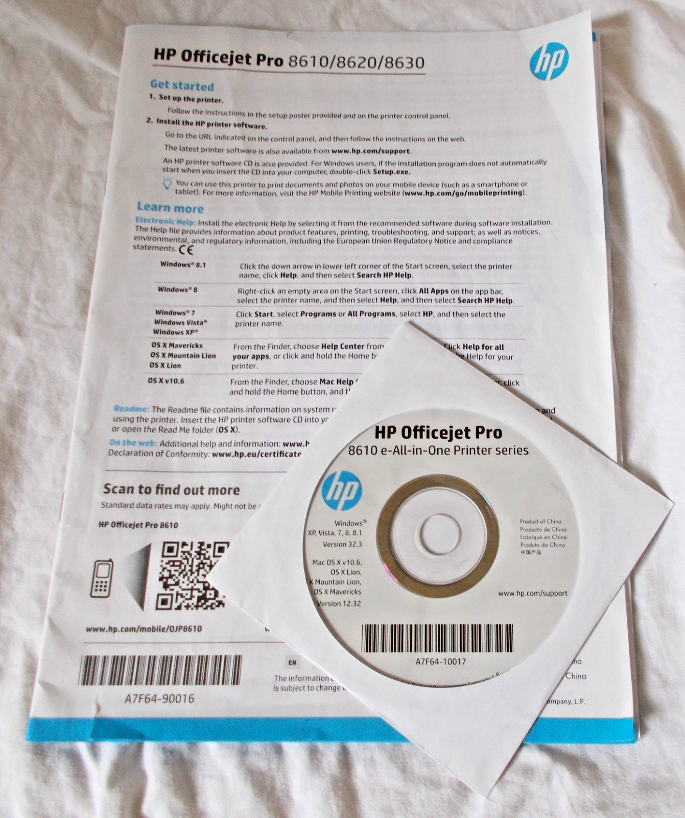 HP Officejet Pro 8610 Printer Series Drivers & Software + users manual