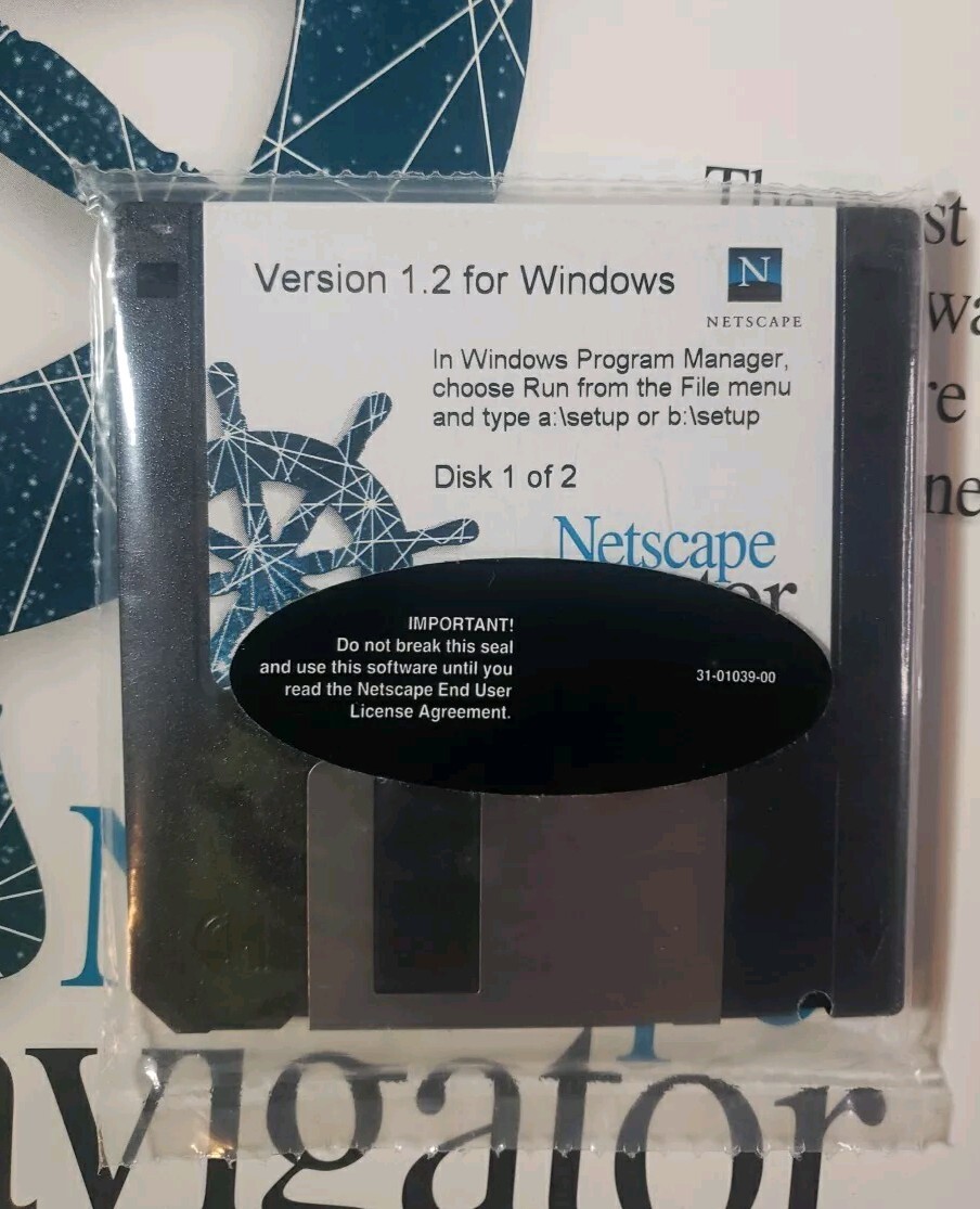 Vtg Netscape Navigator Personal Edition Windows 95+3.1 Rare Software 💾 Discs