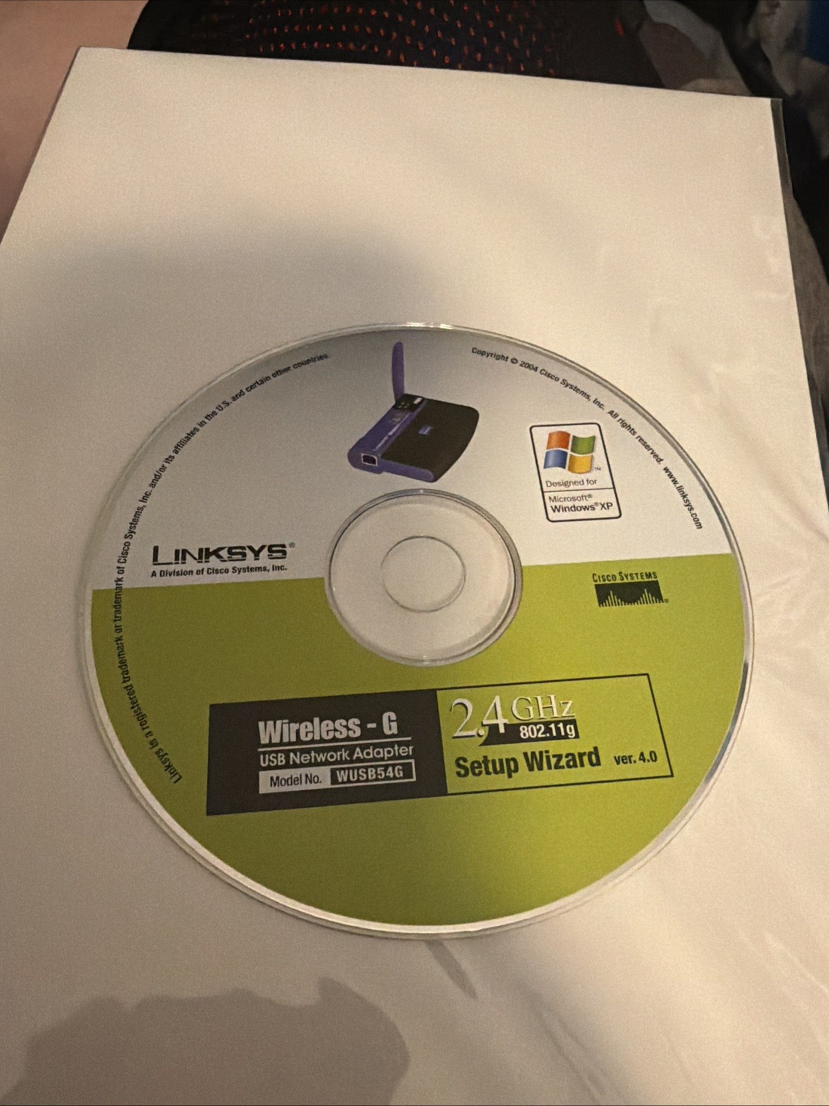Linksys Wireless B Adapter Wizard Setup Disk Model WUSB11 2.4 GHz Ver 4.0802.11B