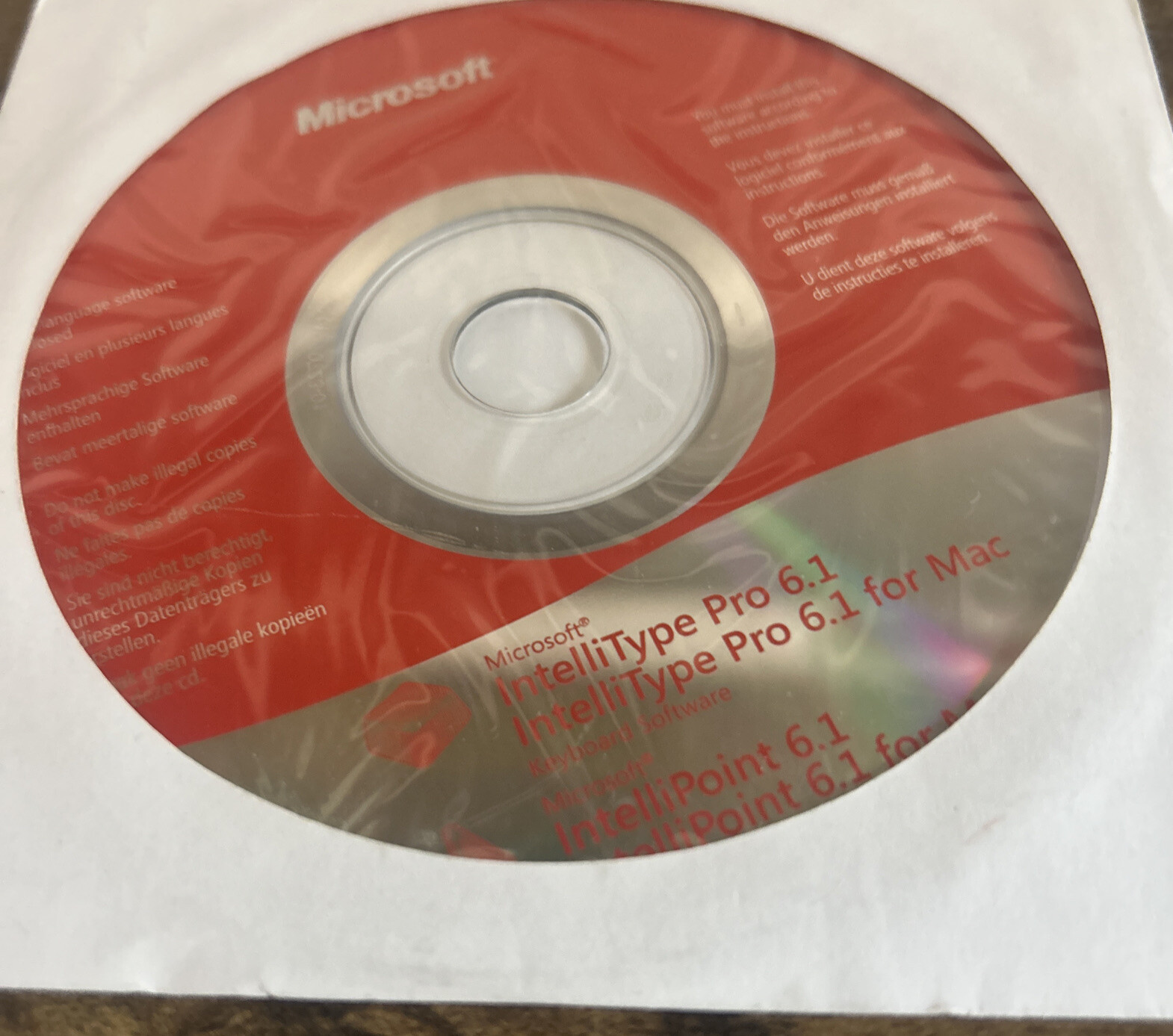 Microsoft IntelliType Pro 6.1 Win/Mac IntelliPoint 6.1 Software Win/Mac
