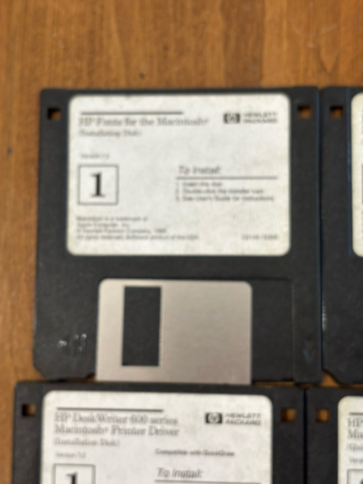 HP Deskwriter 600 3.5 Disk Lot Of 4 Macintosh Printer Driver 1-4