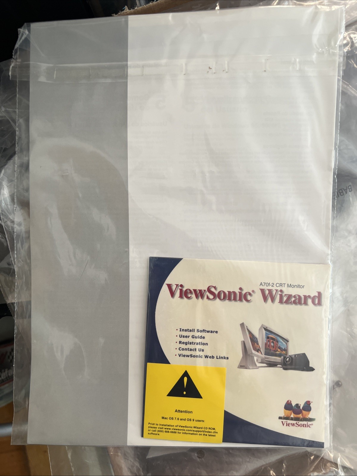 ViewSonic Wizard A701 CRT Monitor Quickstart Guide With Cd-Rom