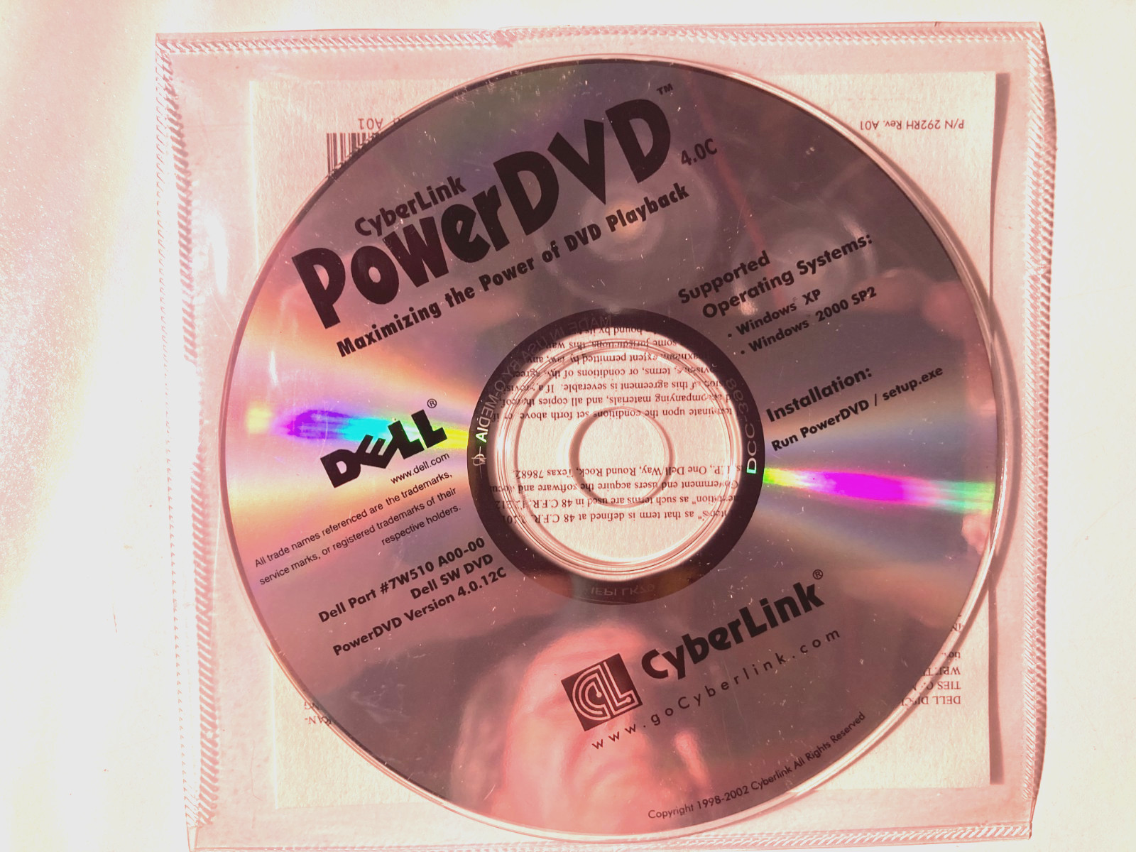 Six (6) – 2002 Dell Installation Discs; Drivers & Utilities; Roxio; CyberLink;