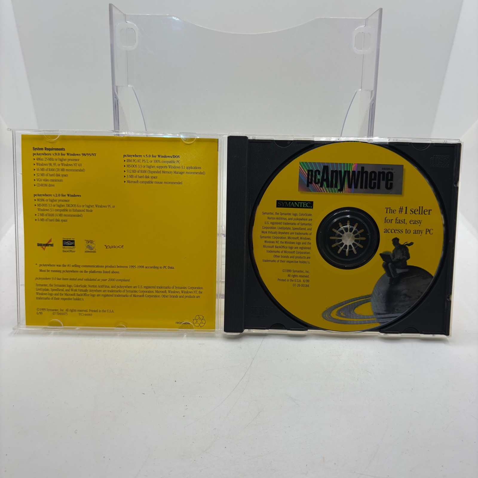 Symantec pcAnywhere Version 9.0 Windows 98 95 NT Vintage Software CD-ROM 1999