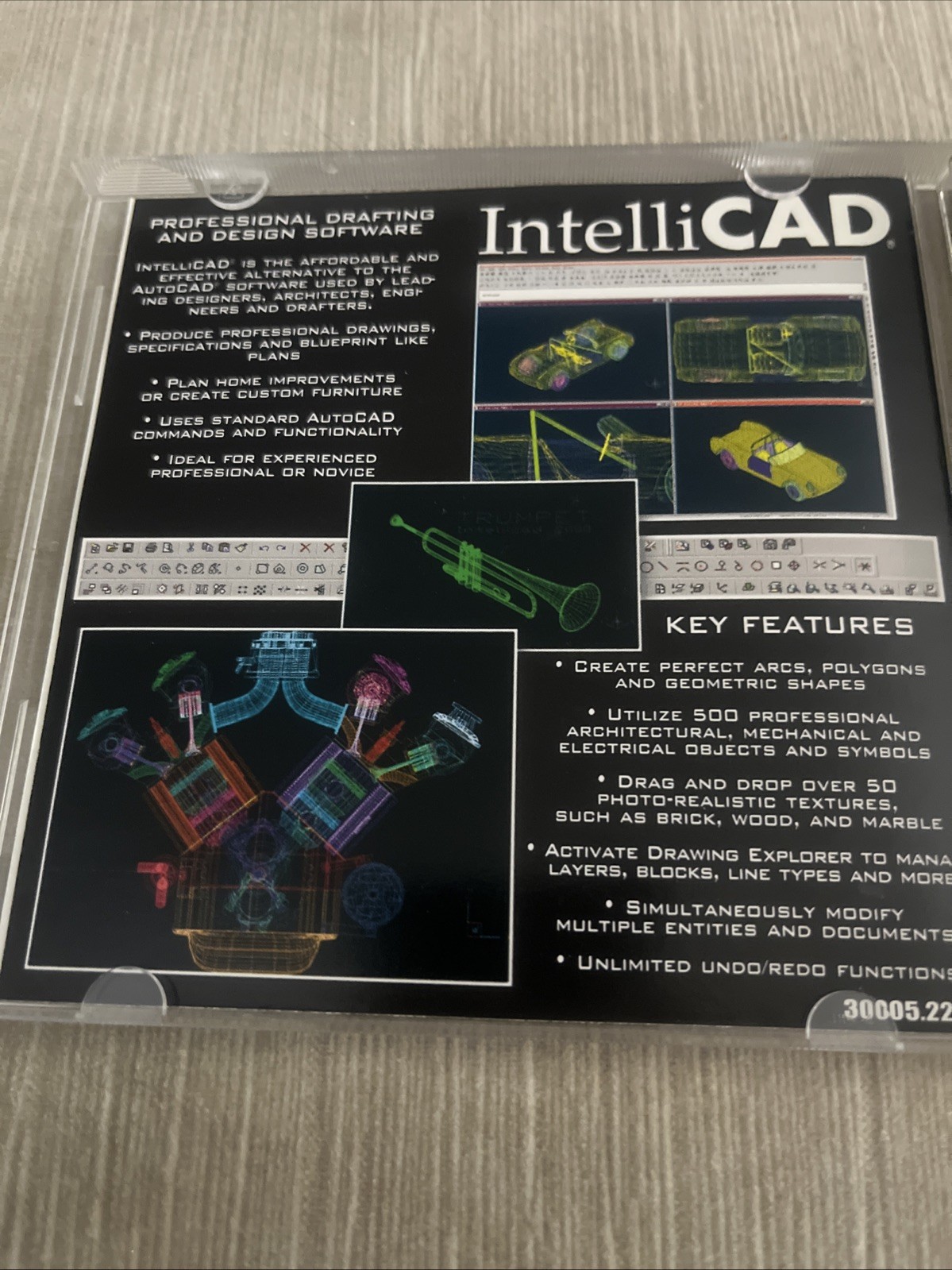 IntelliCAD CD-ROM, PC, 2000, 2D/3D CAD design, ver. 30005.101.US, Head Games