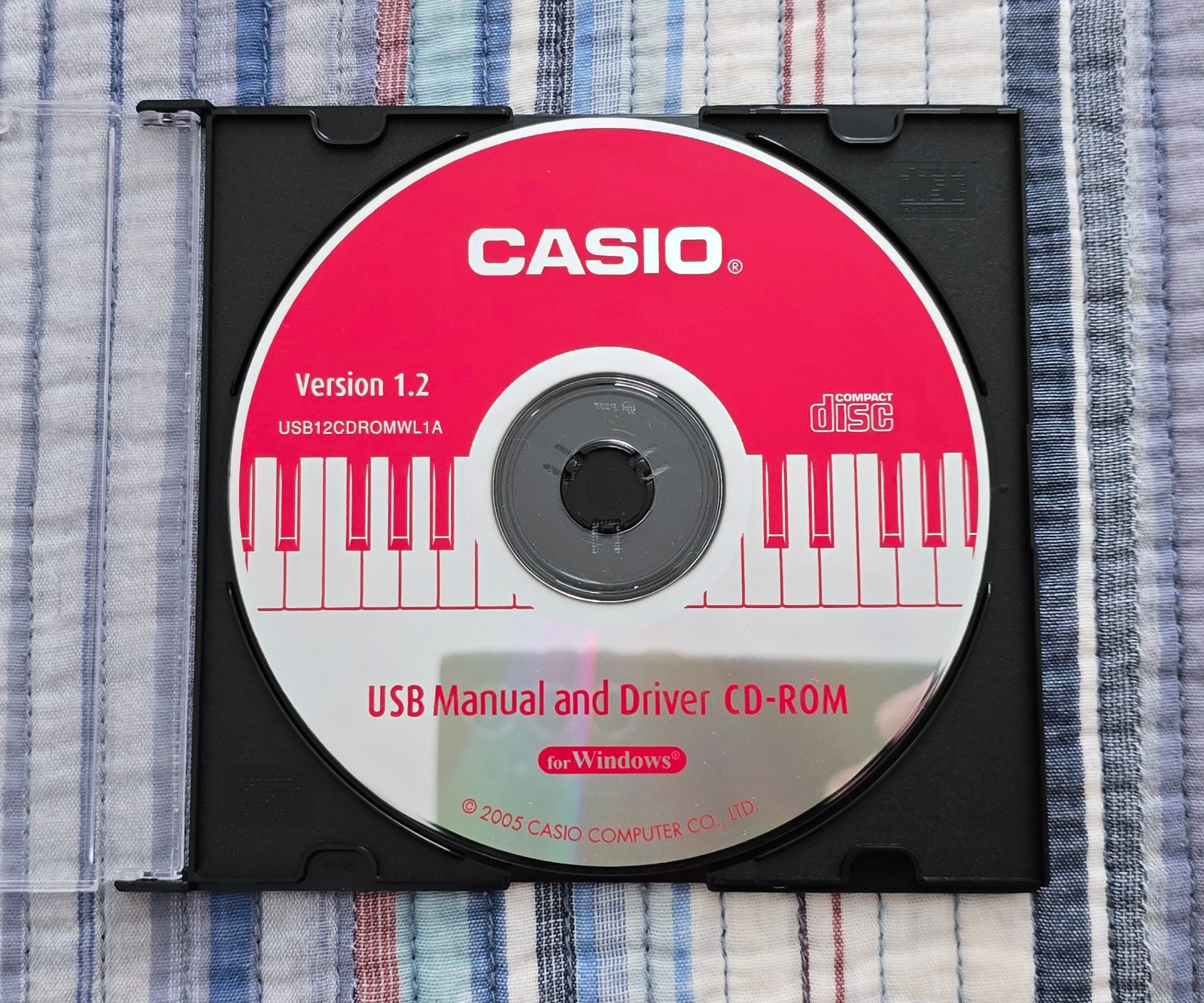 Casio USB Manual and Driver CD Rom Version 1.2 for Windows, 2005 Keyboard Disc